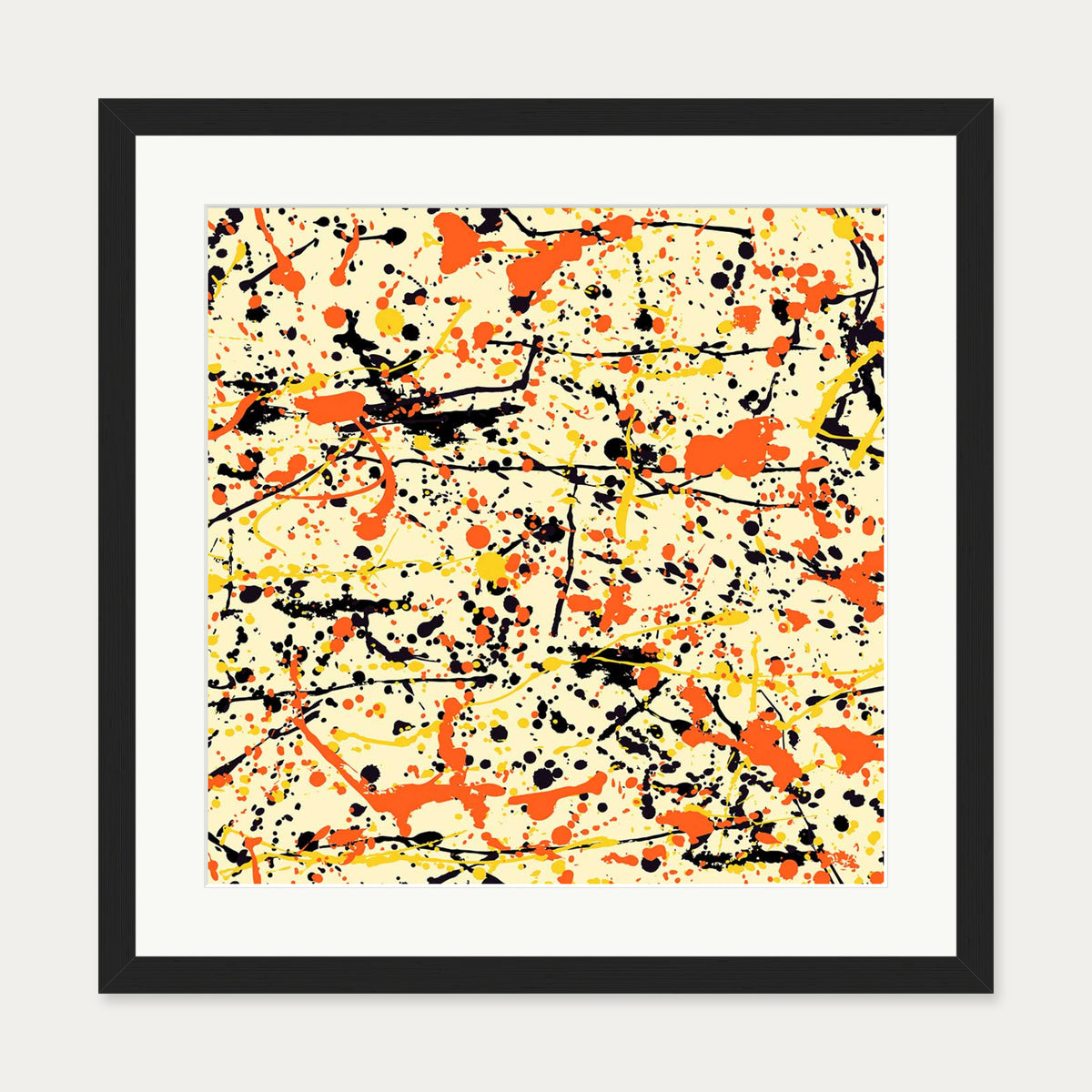 Emotions Framed Art Print — 50 x 50 cm — Black Frame