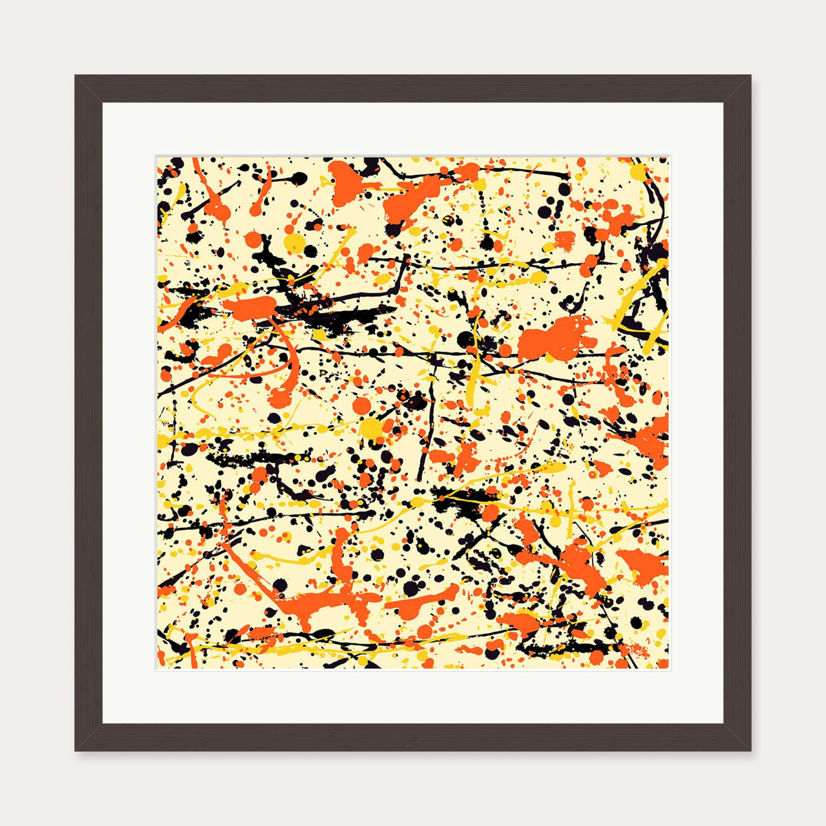 Emotions Framed Art Print — 50 x 50 cm — Brown Frame