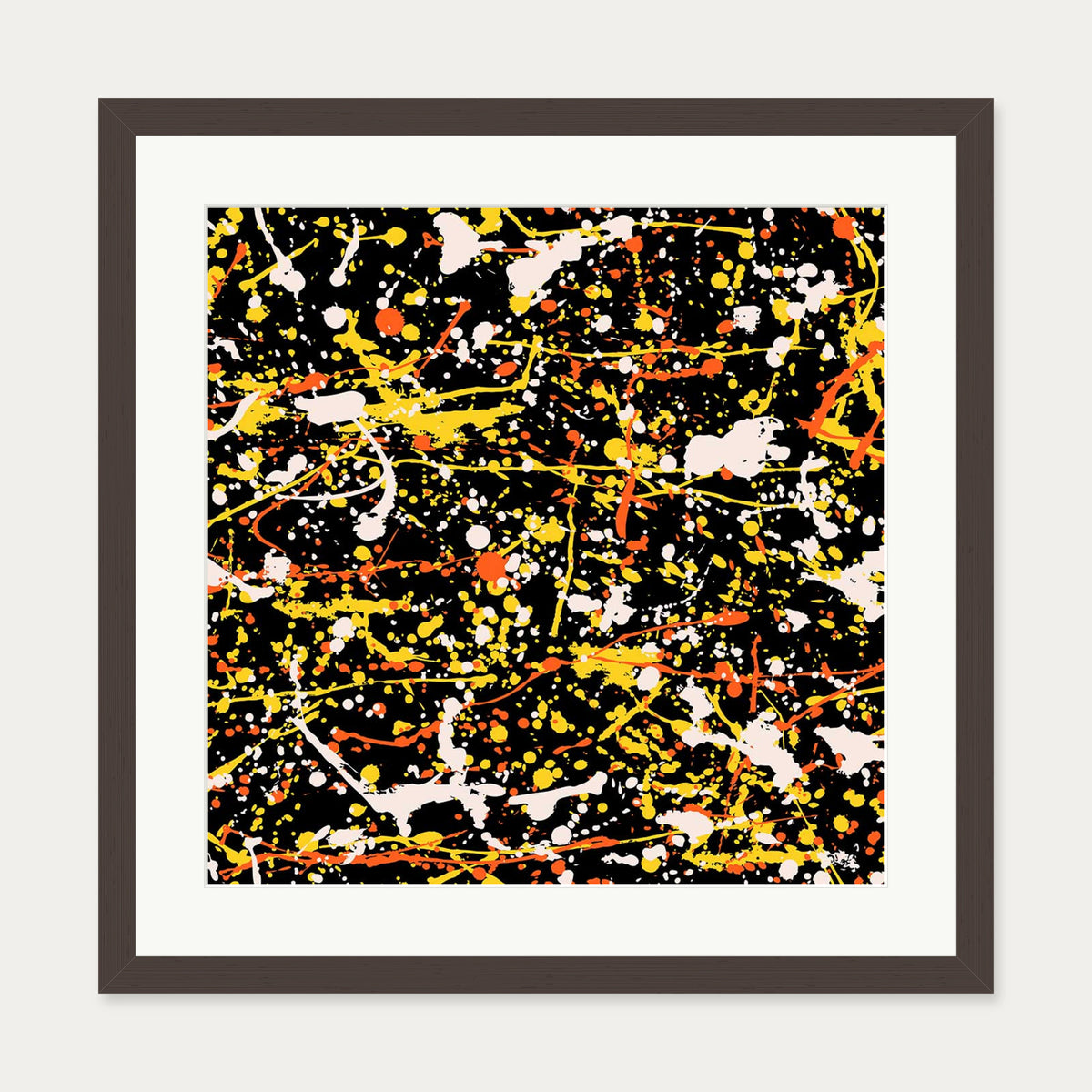 Emotions II Framed Art Print — 50 x 50 cm — Brown Frame