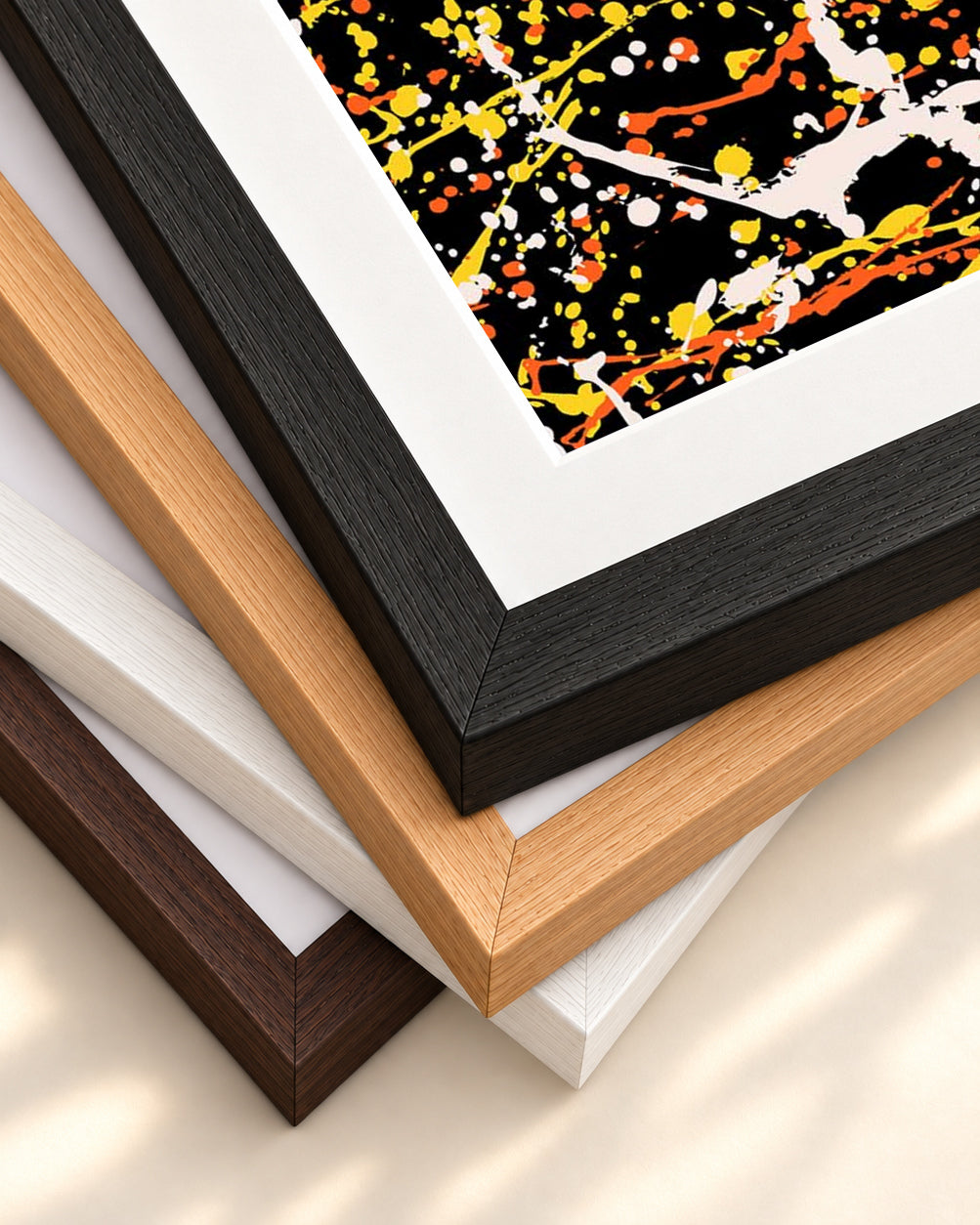 Emotions II Framed Art Print — framed print corner with 5 cm mount and bevel