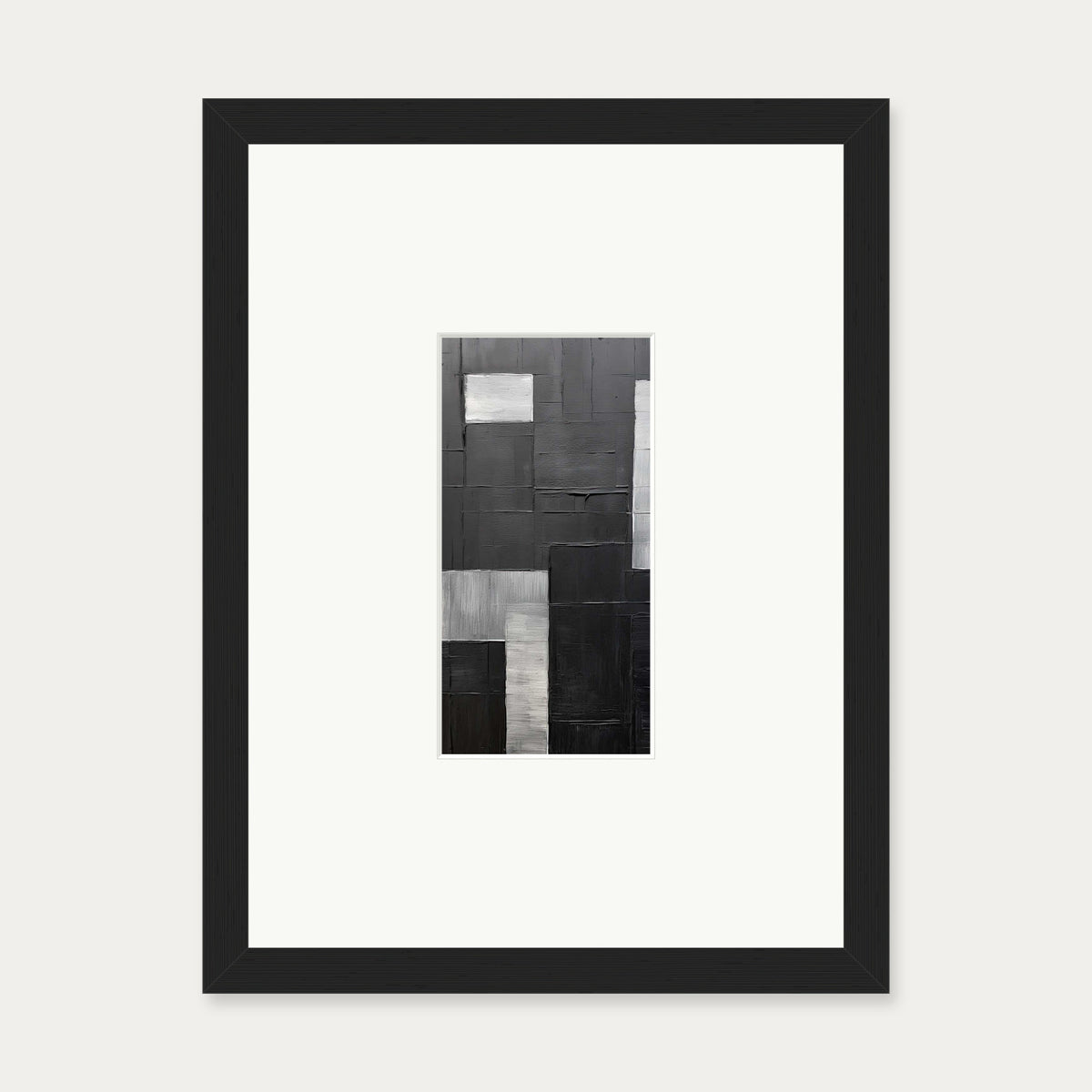 Enigma Abstract III Art Print — 30 x 40 cm — Black Frame