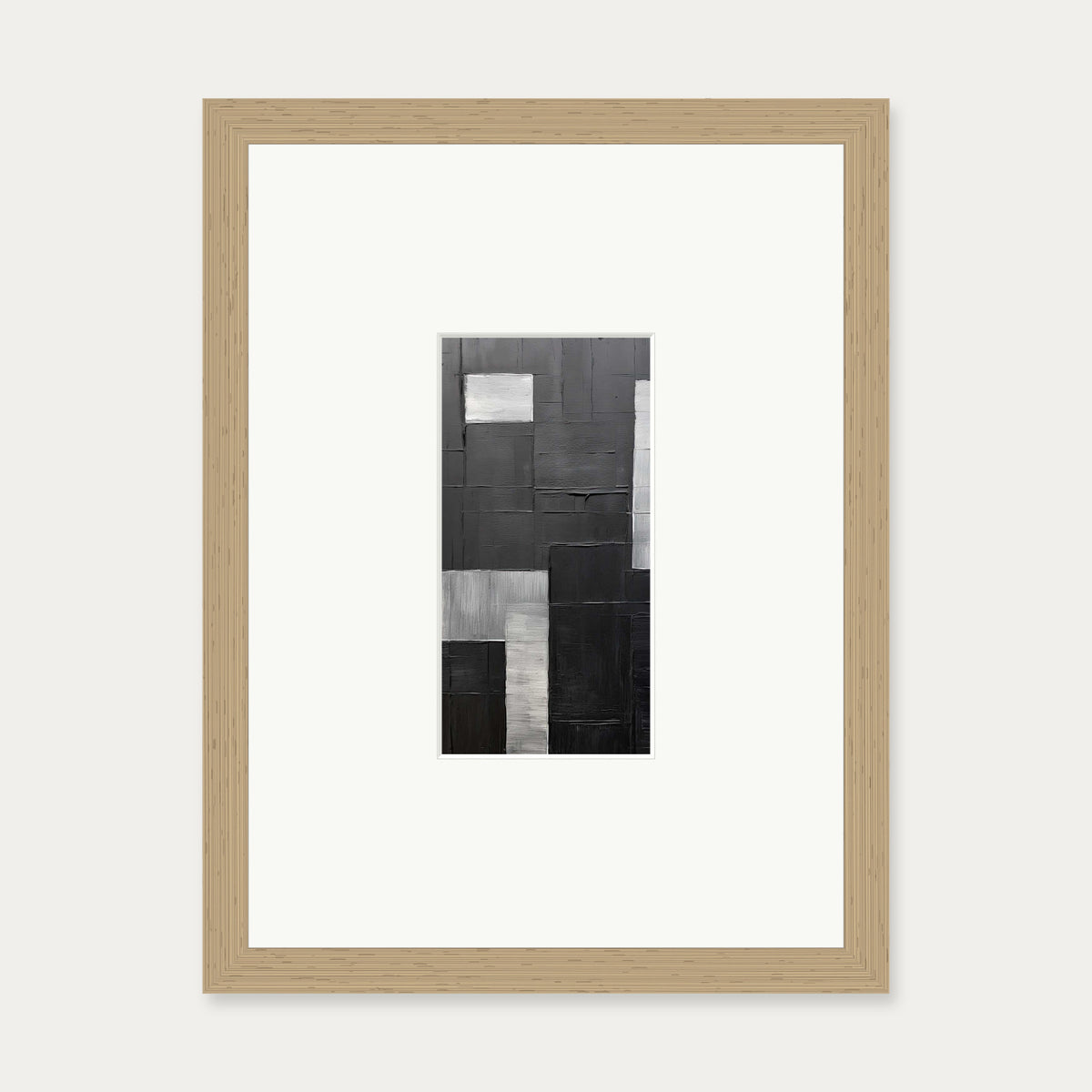 Enigma Abstract III Art Print — 30 x 40 cm — Oak Frame