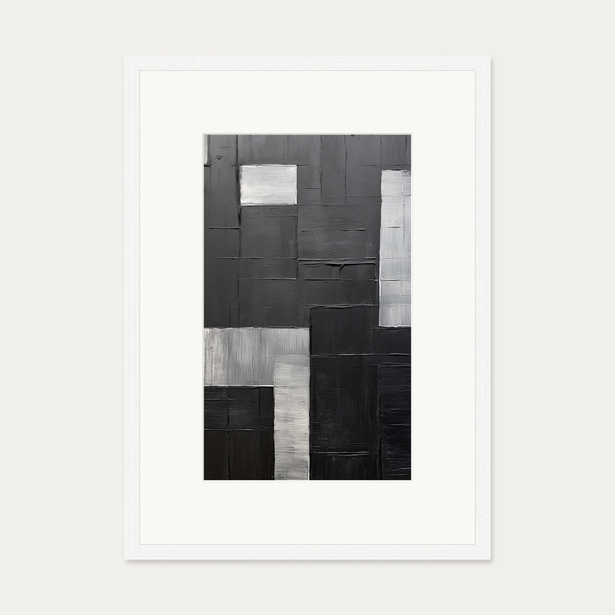 Enigma Abstract III Art Print — 50 x 70 cm — White Frame
