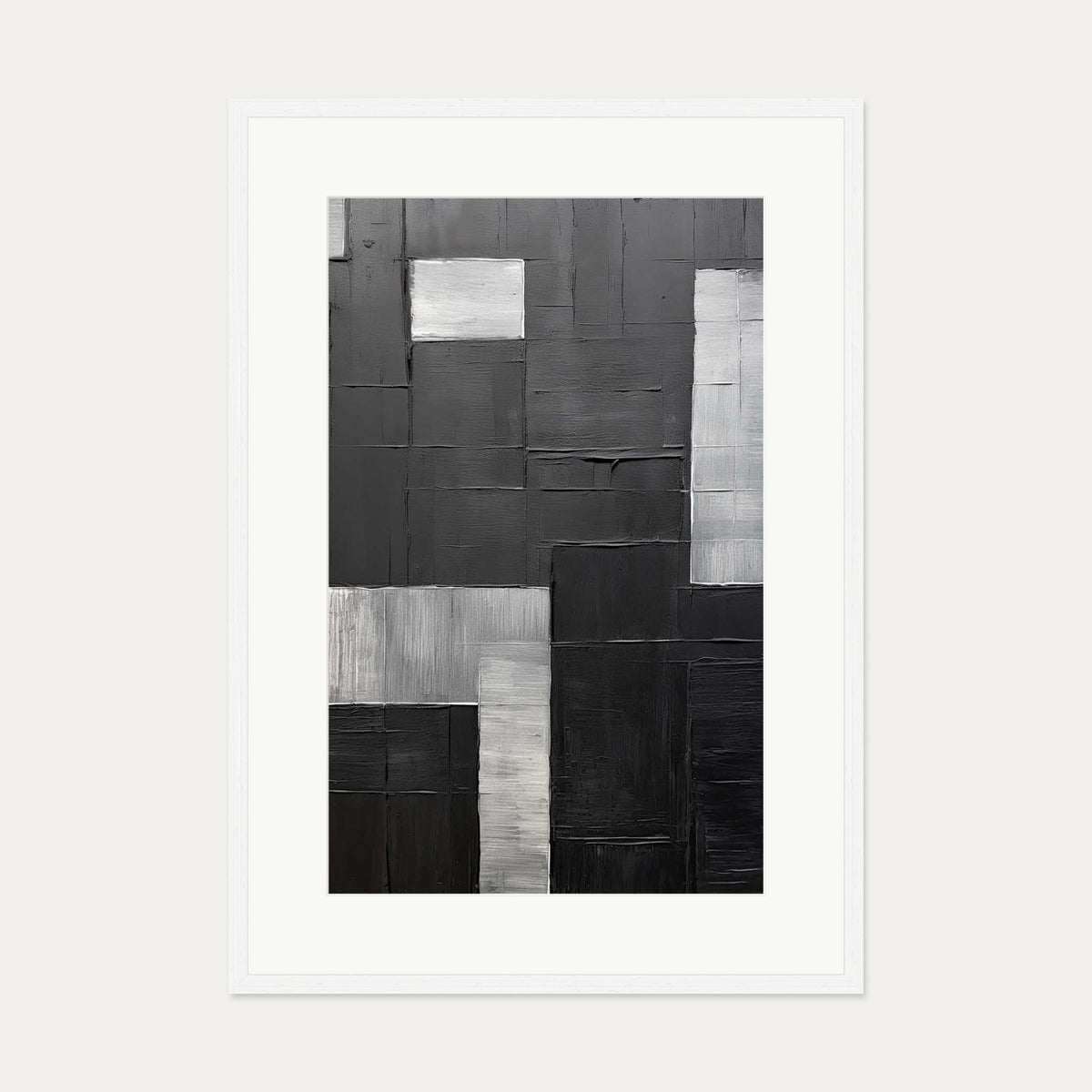 Enigma Abstract III Art Print — 70 x 100 cm — White Frame