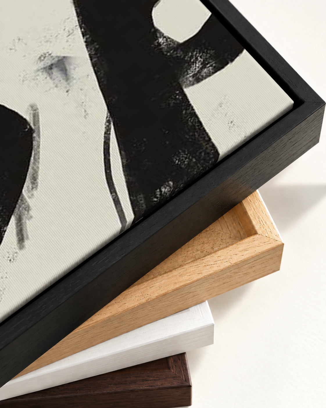 Enigma Canvas Art — framed canvas corner and wrapped canvas detail