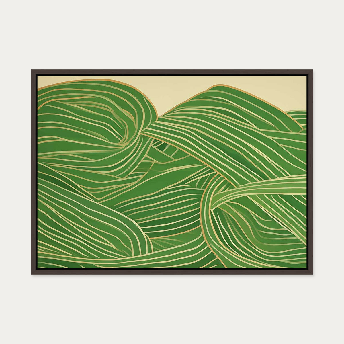 Entwined Canvas Art — 50 x 70 cm — Brown Frame