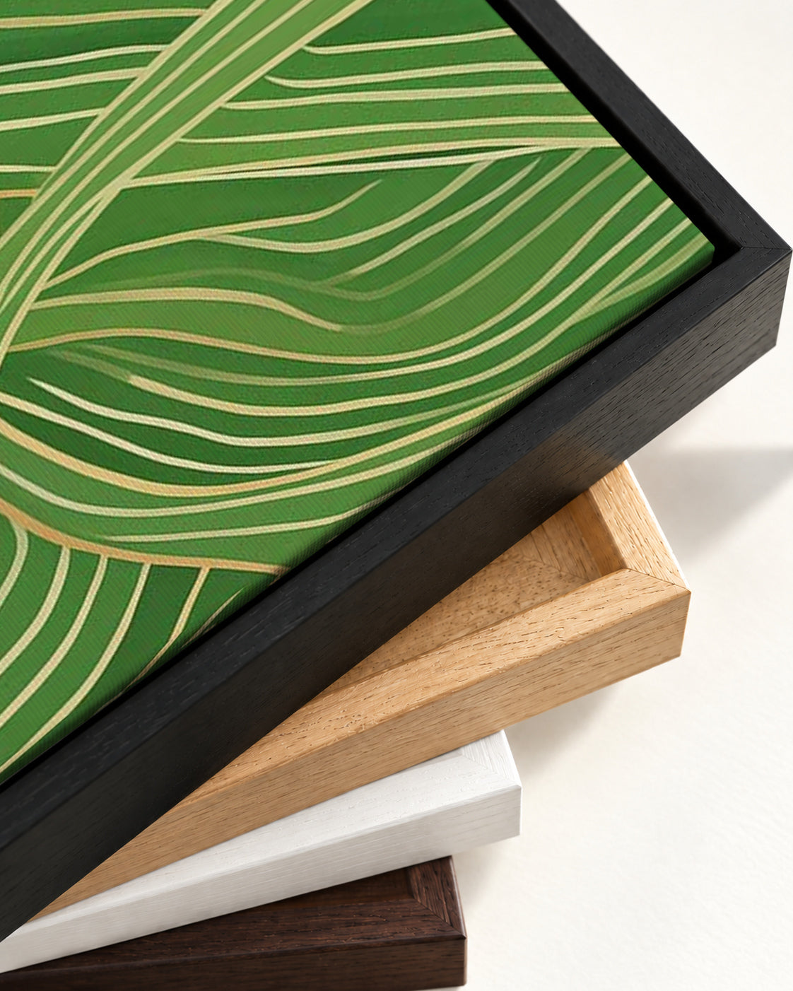 Entwined Canvas Art — framed canvas corner and wrapped canvas detail