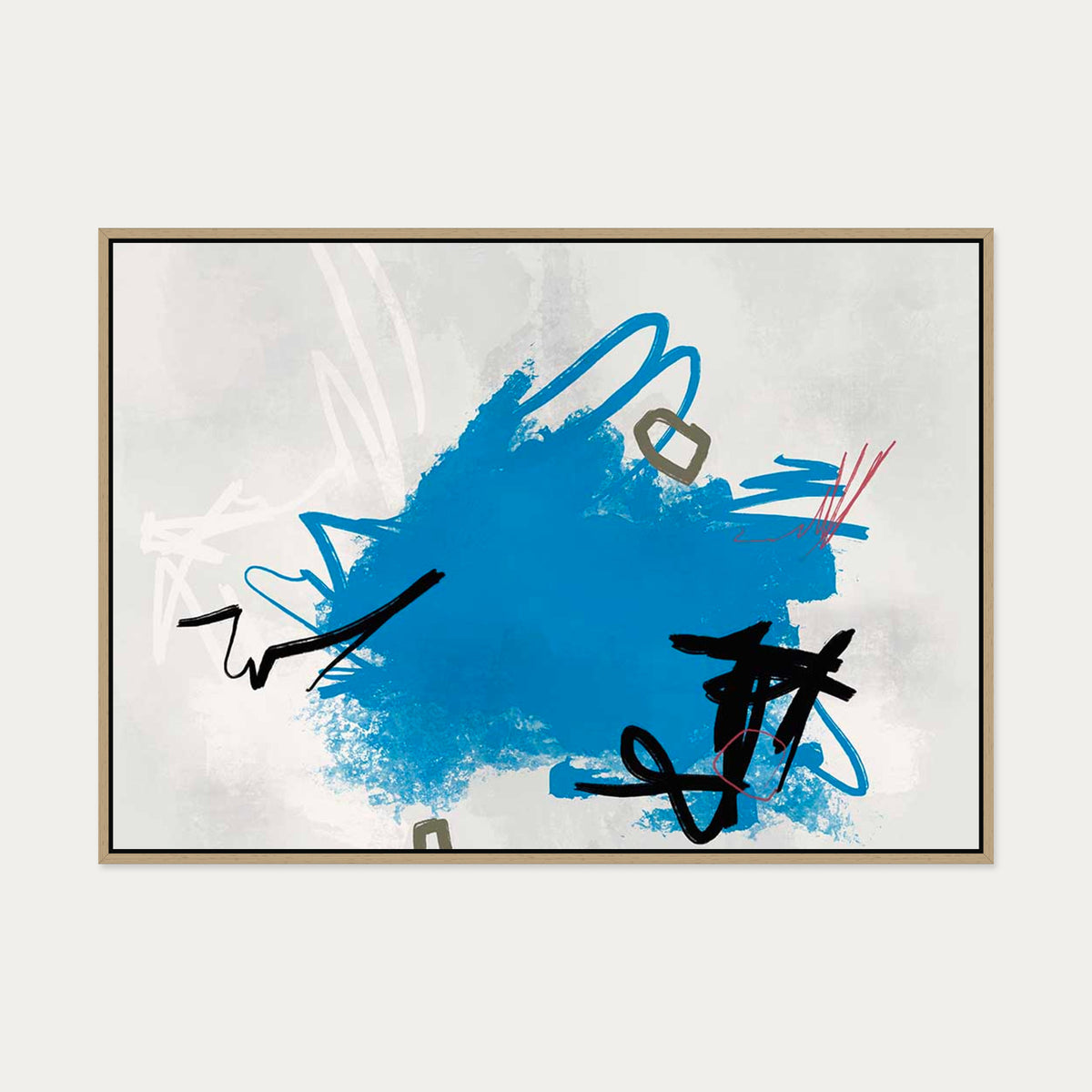 Epitome Of Youth Canvas Art — 70 x 100 cm — Oak Frame