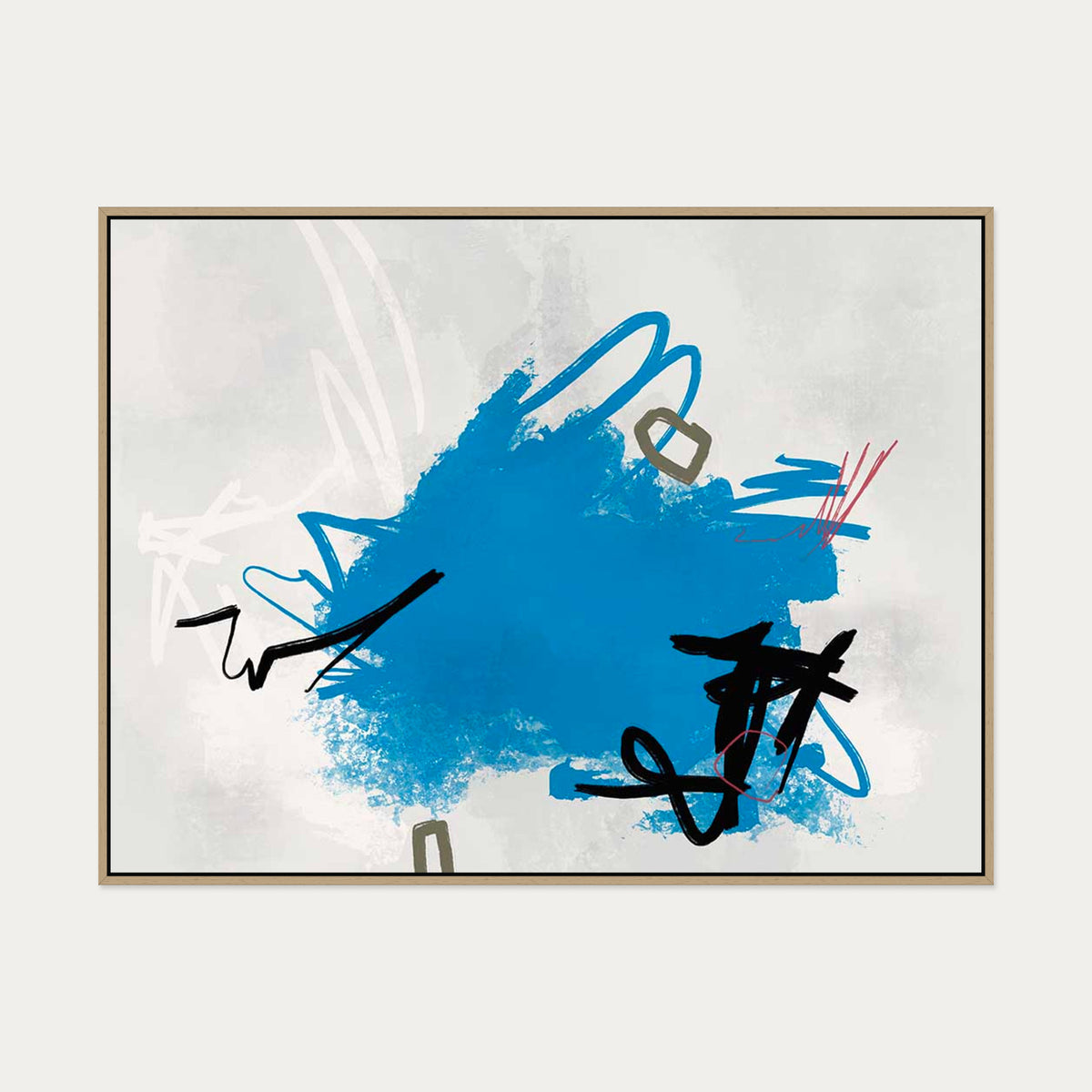 Epitome Of Youth Canvas Art — 90 x 120 cm — Oak Frame