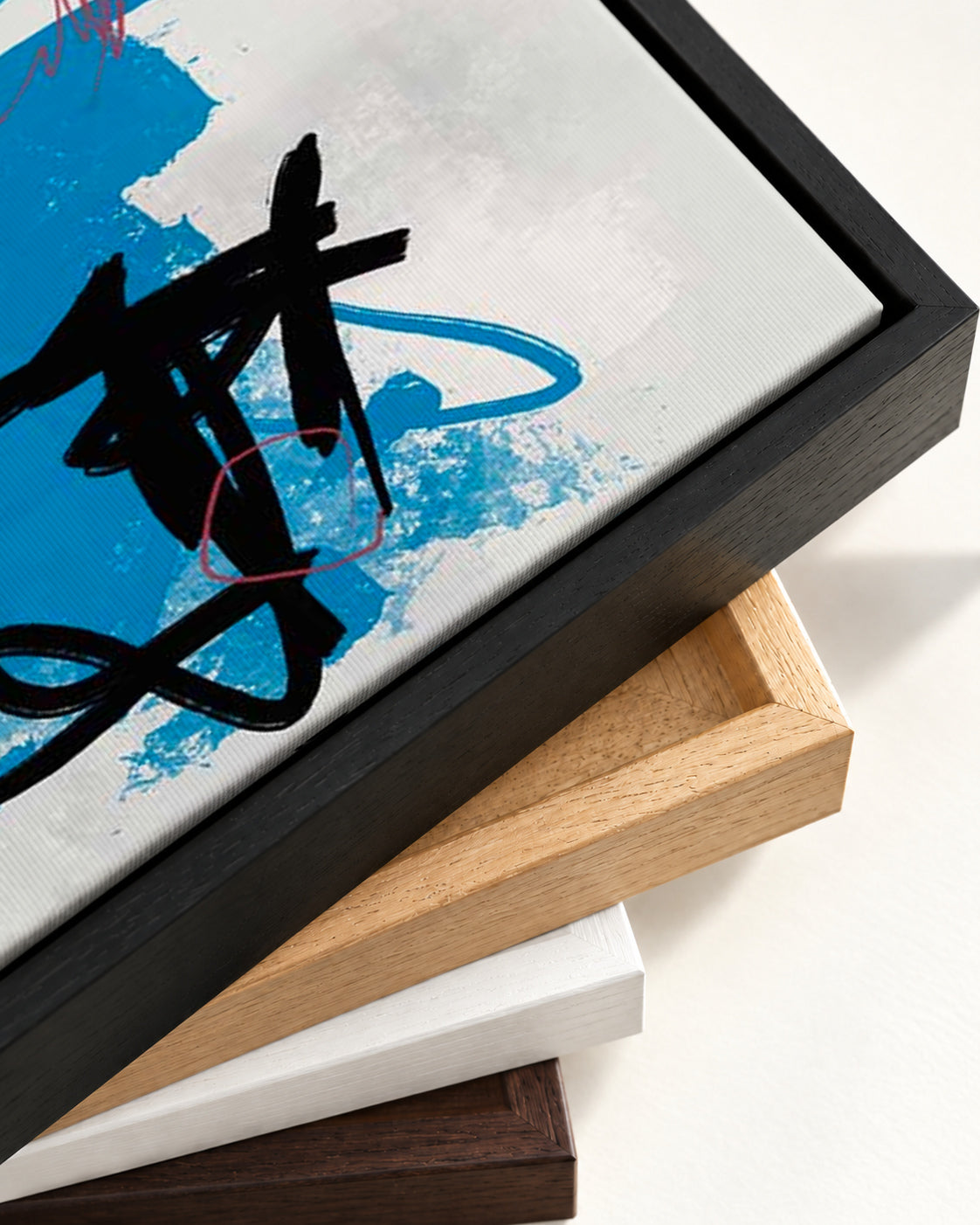 Epitome Of Youth Canvas Art — framed canvas corner and wrapped canvas detail
