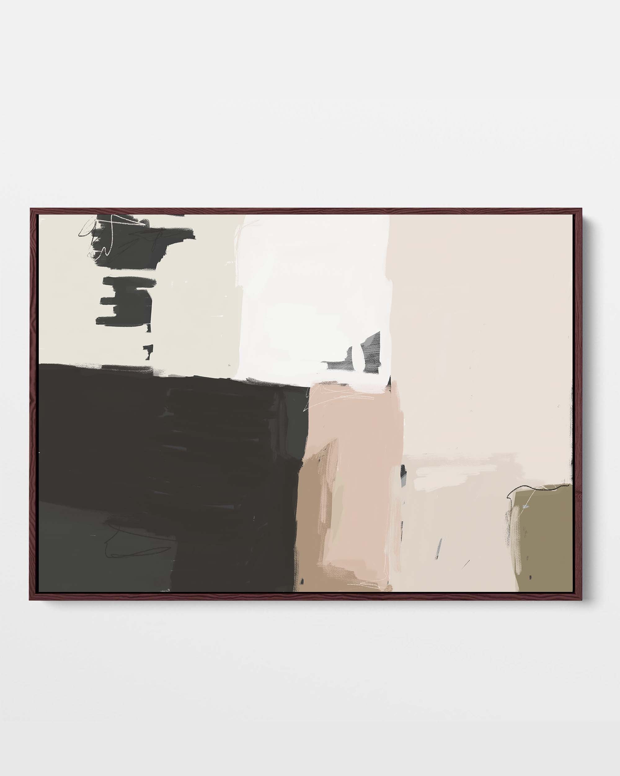 green beige wall art canvas abstract print