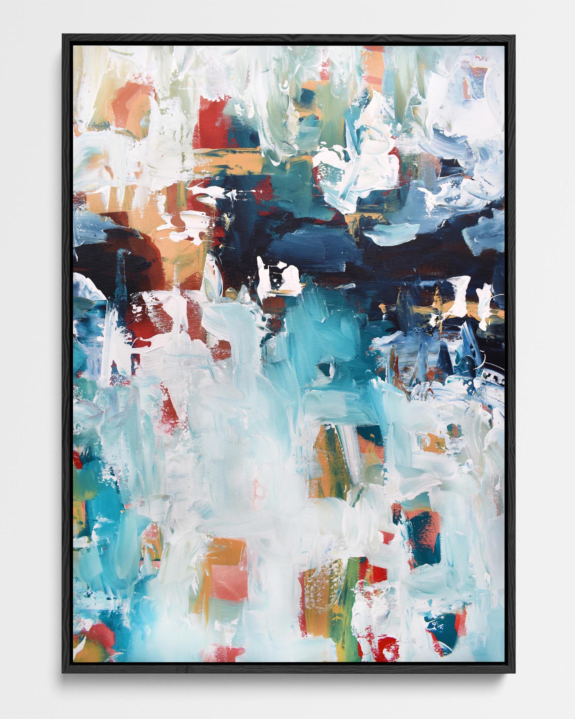 Abstract 217 Framed Canvas