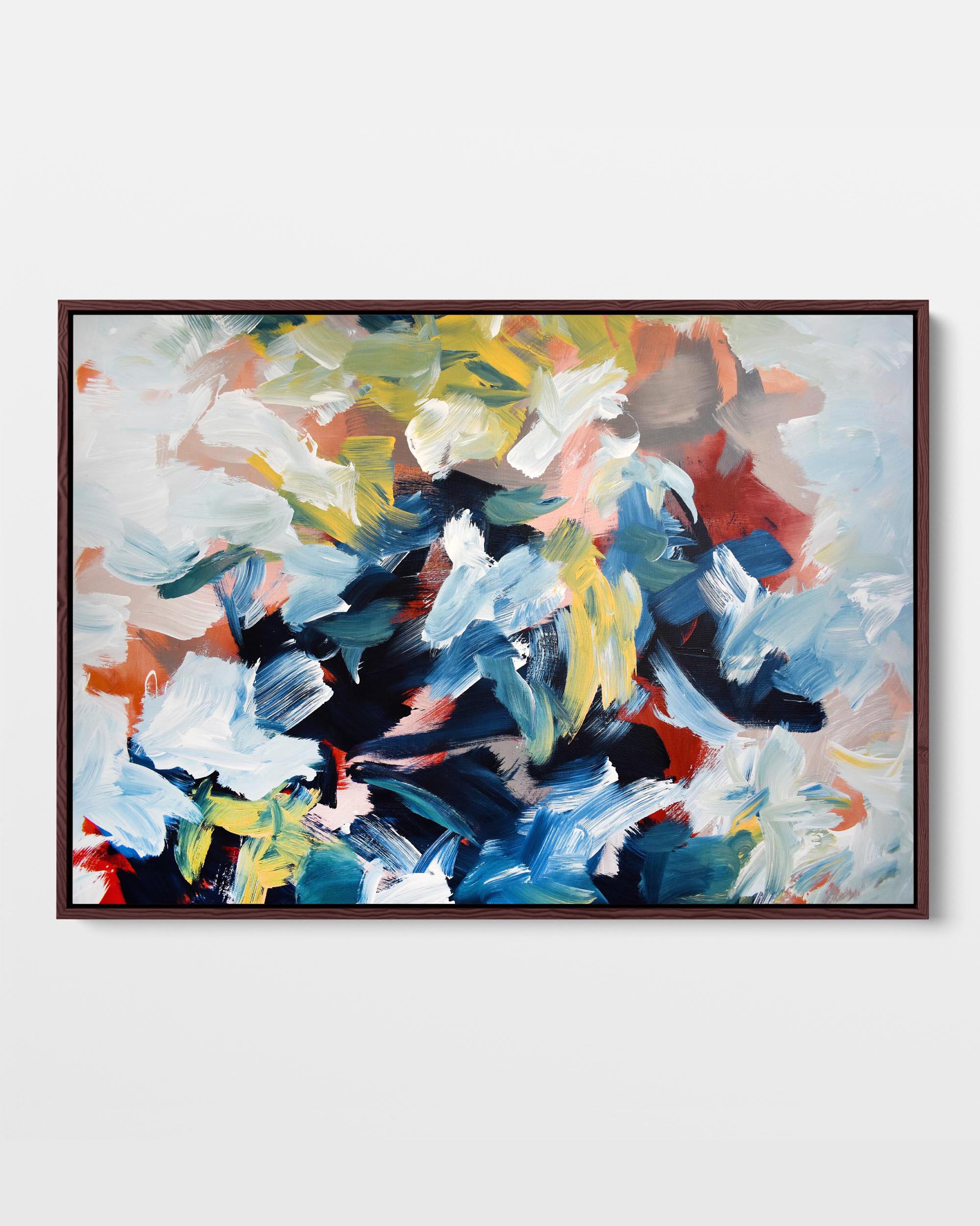 Abstract 448 Framed Canvas