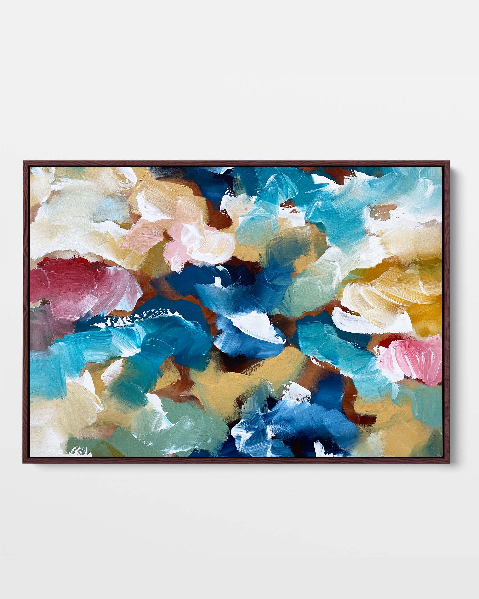 Colliding Colours Framed Canvas Art
