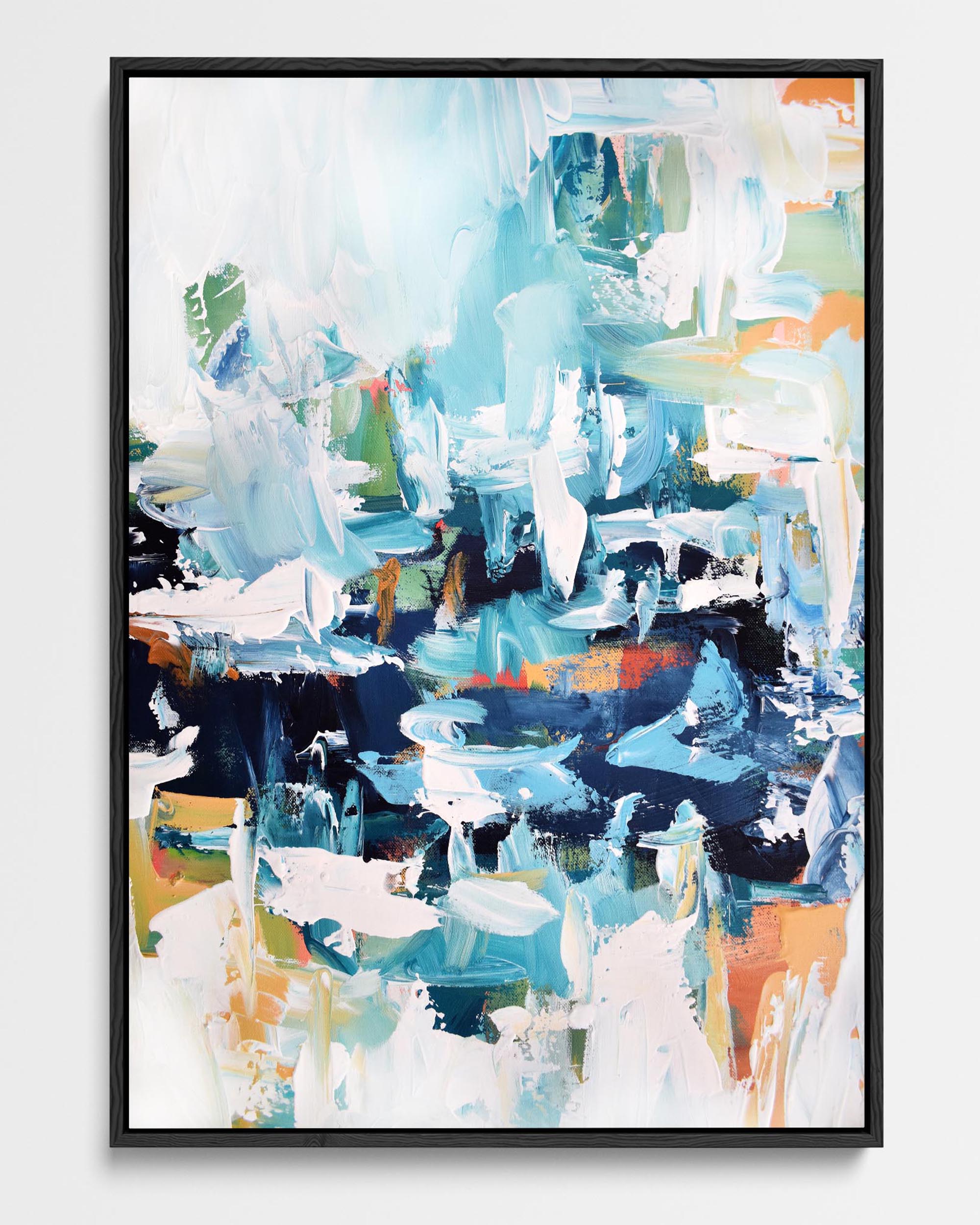 Abstract 161 Framed Canvas