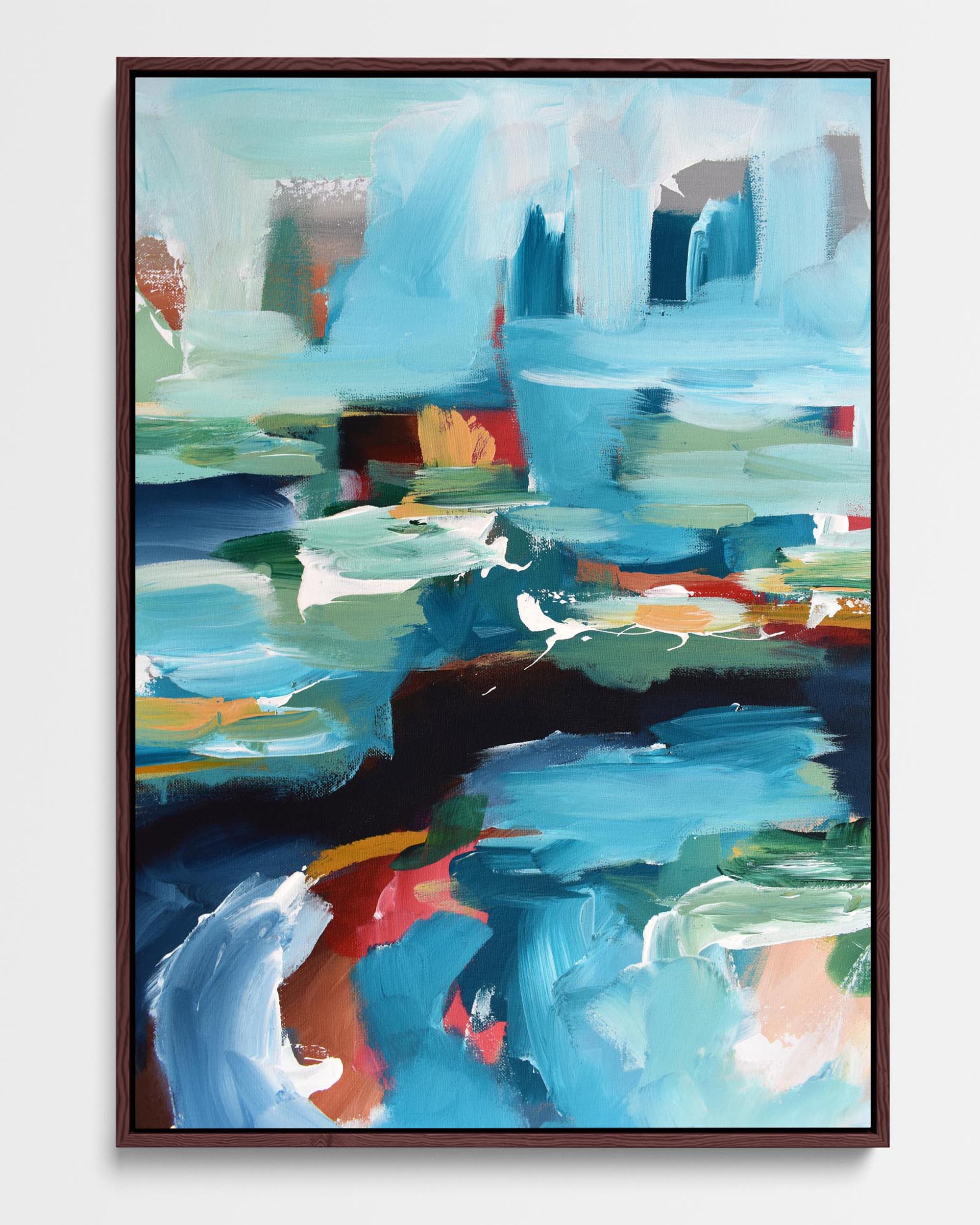 Abstract 353 Framed Canvas