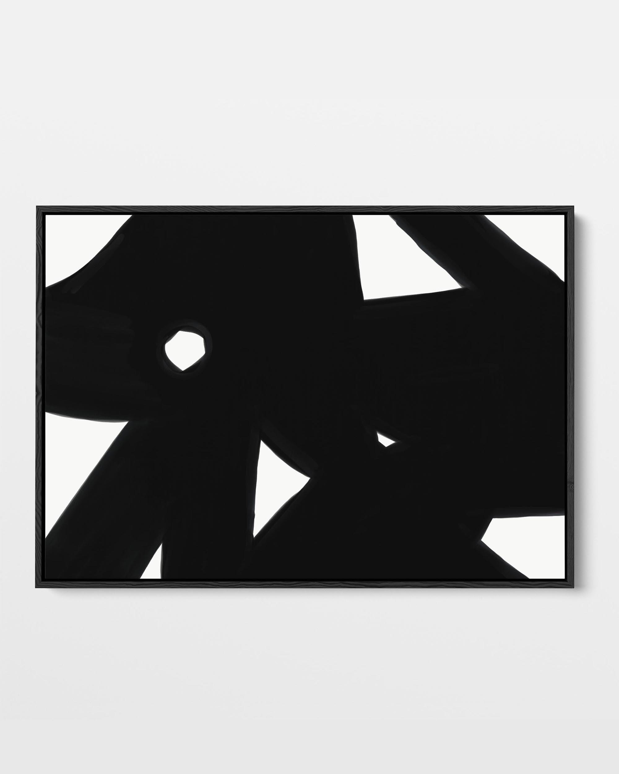 Black & White Abstract Framed Canvas