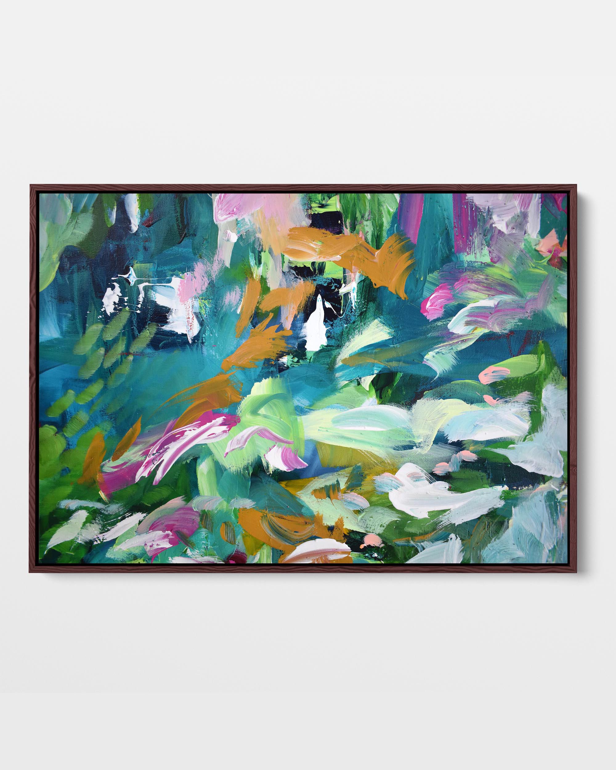 Abstract 142 Framed Canvas
