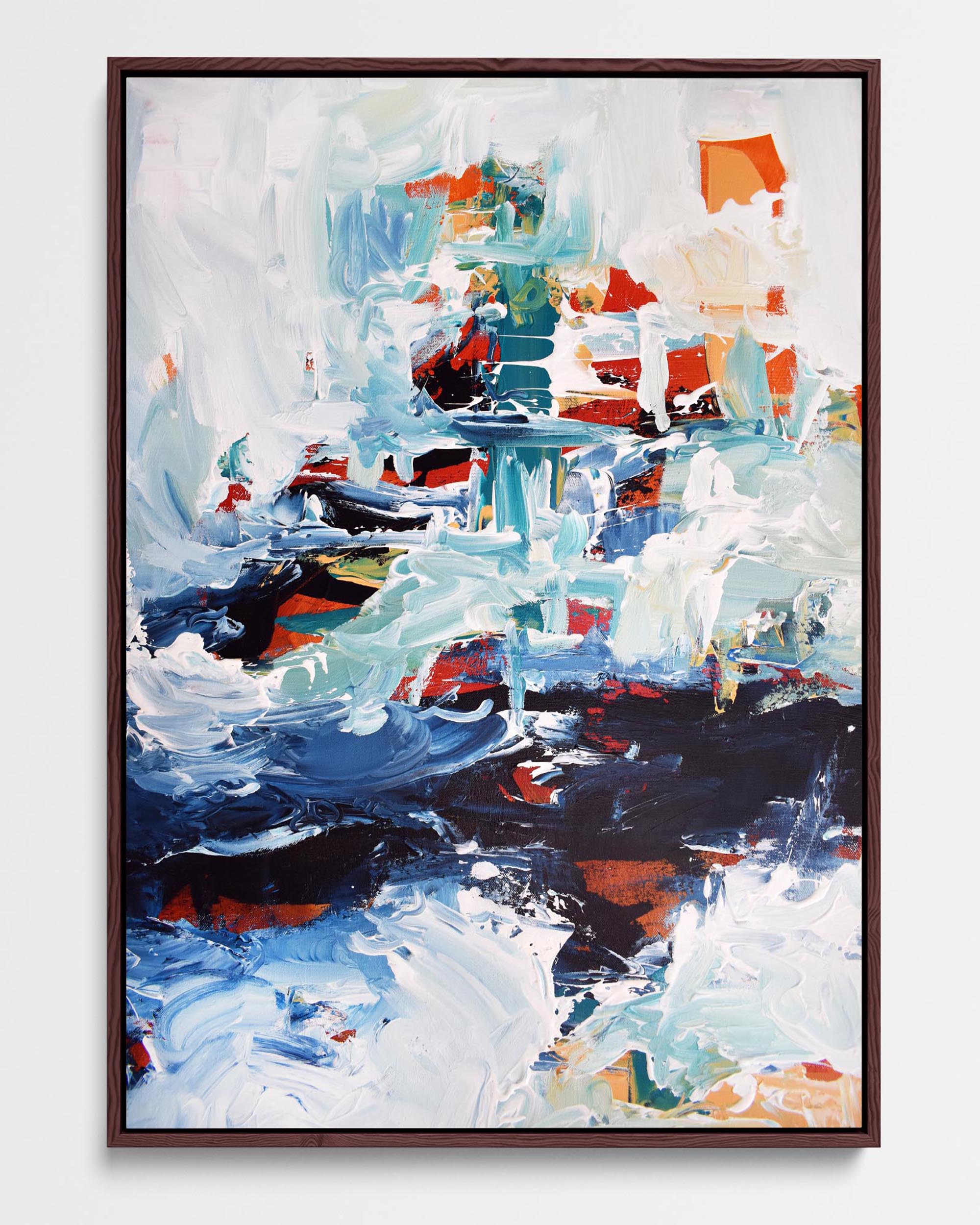 Abstract 163 Framed Canvas