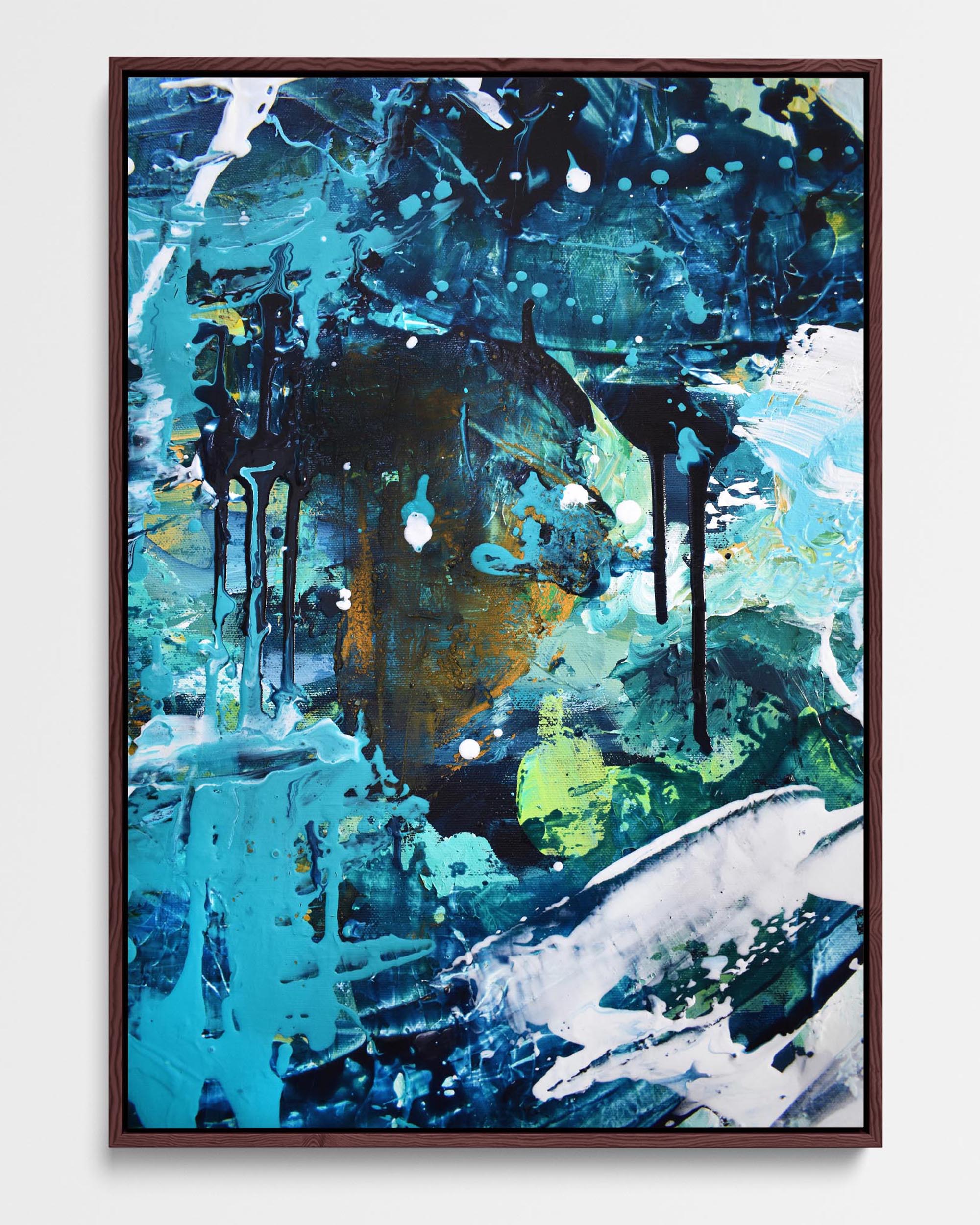Abstract 179 Framed Canvas