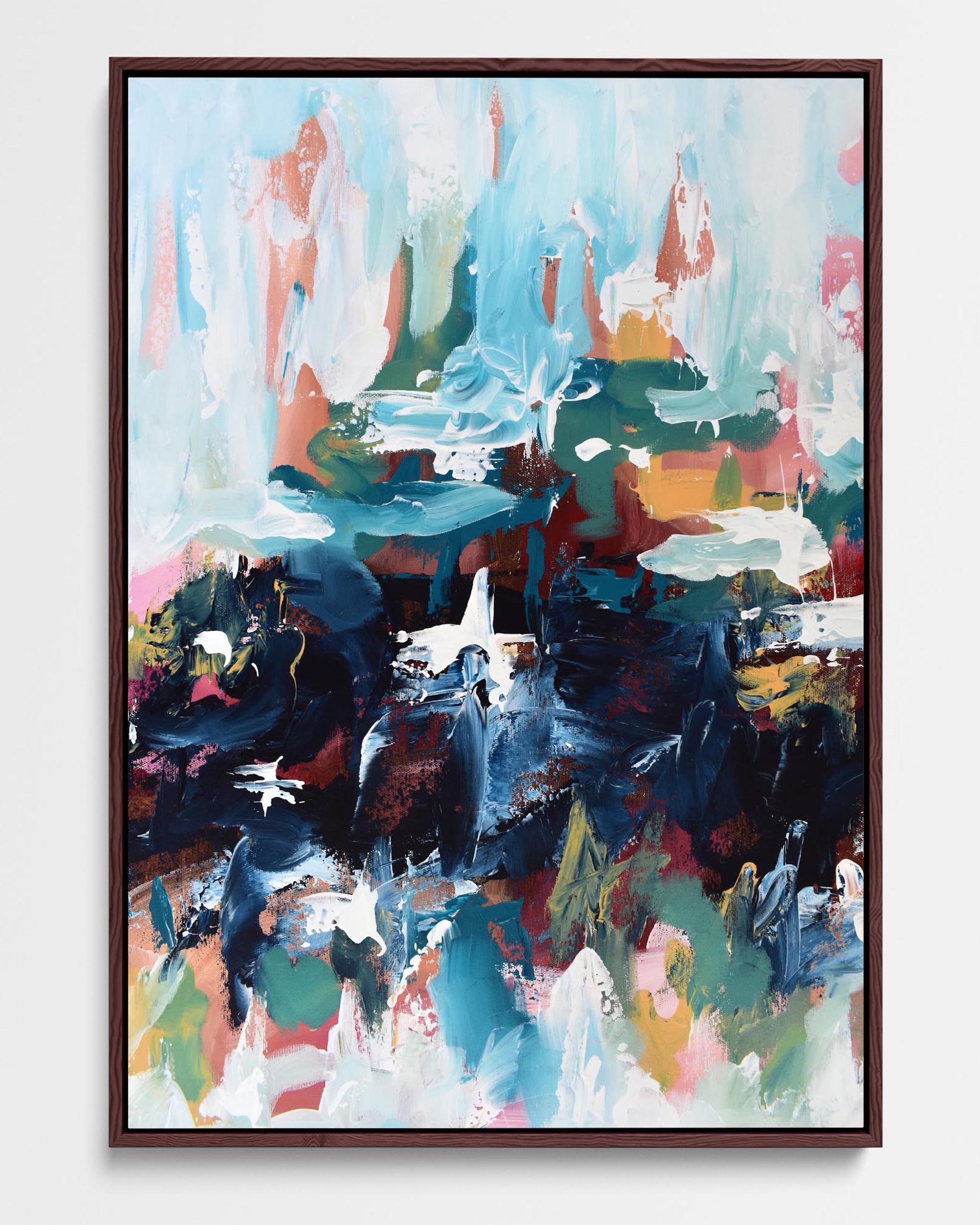 Abstract 379 Framed Canvas