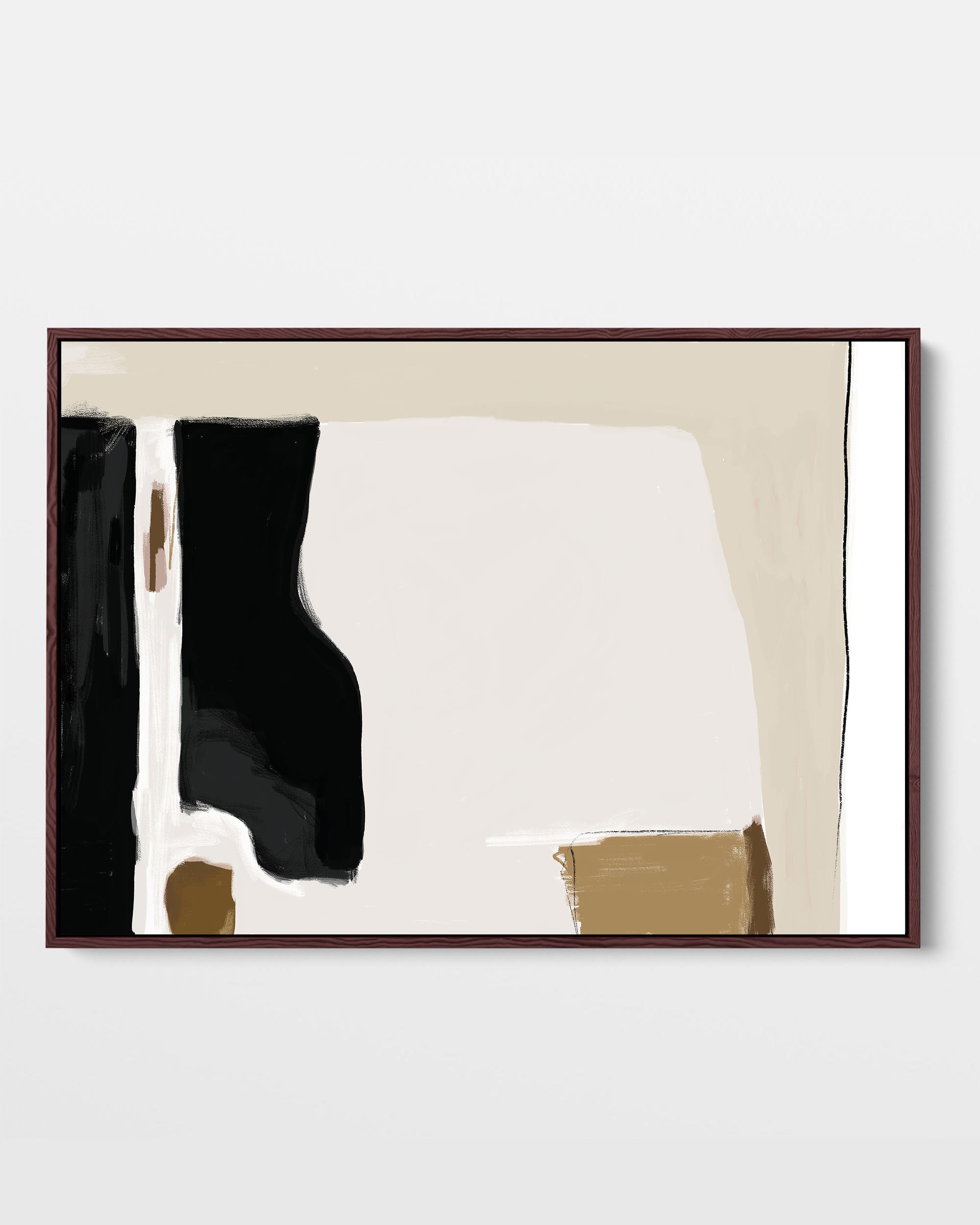 beige modern wall art canvas print framed abstract
