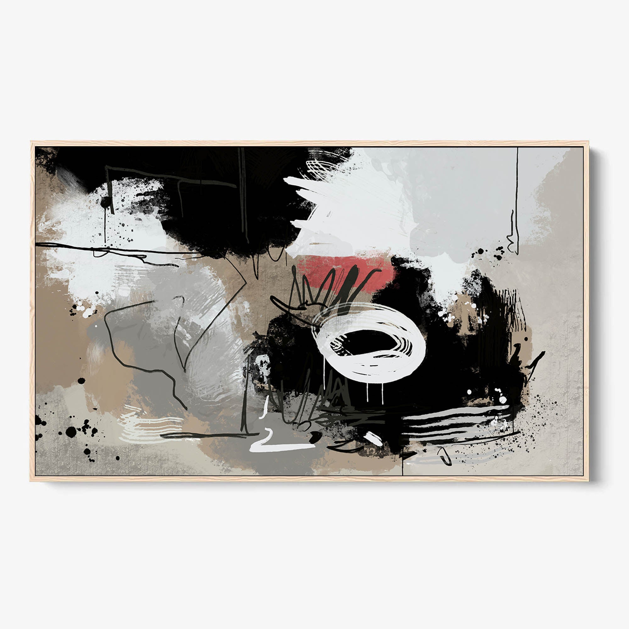 Expression I Framed Canvas-Abstract House