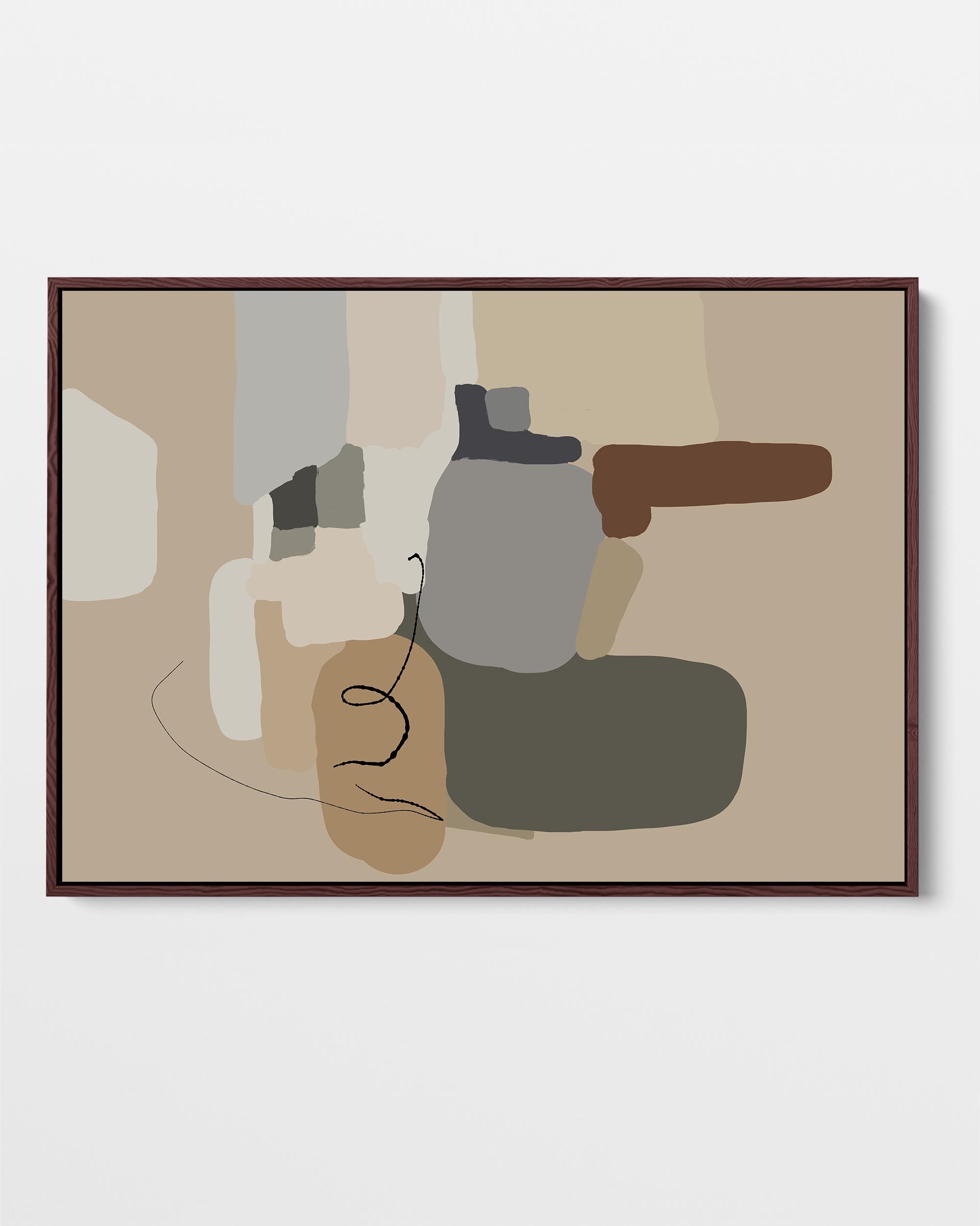 Abstract City Framed Canvas