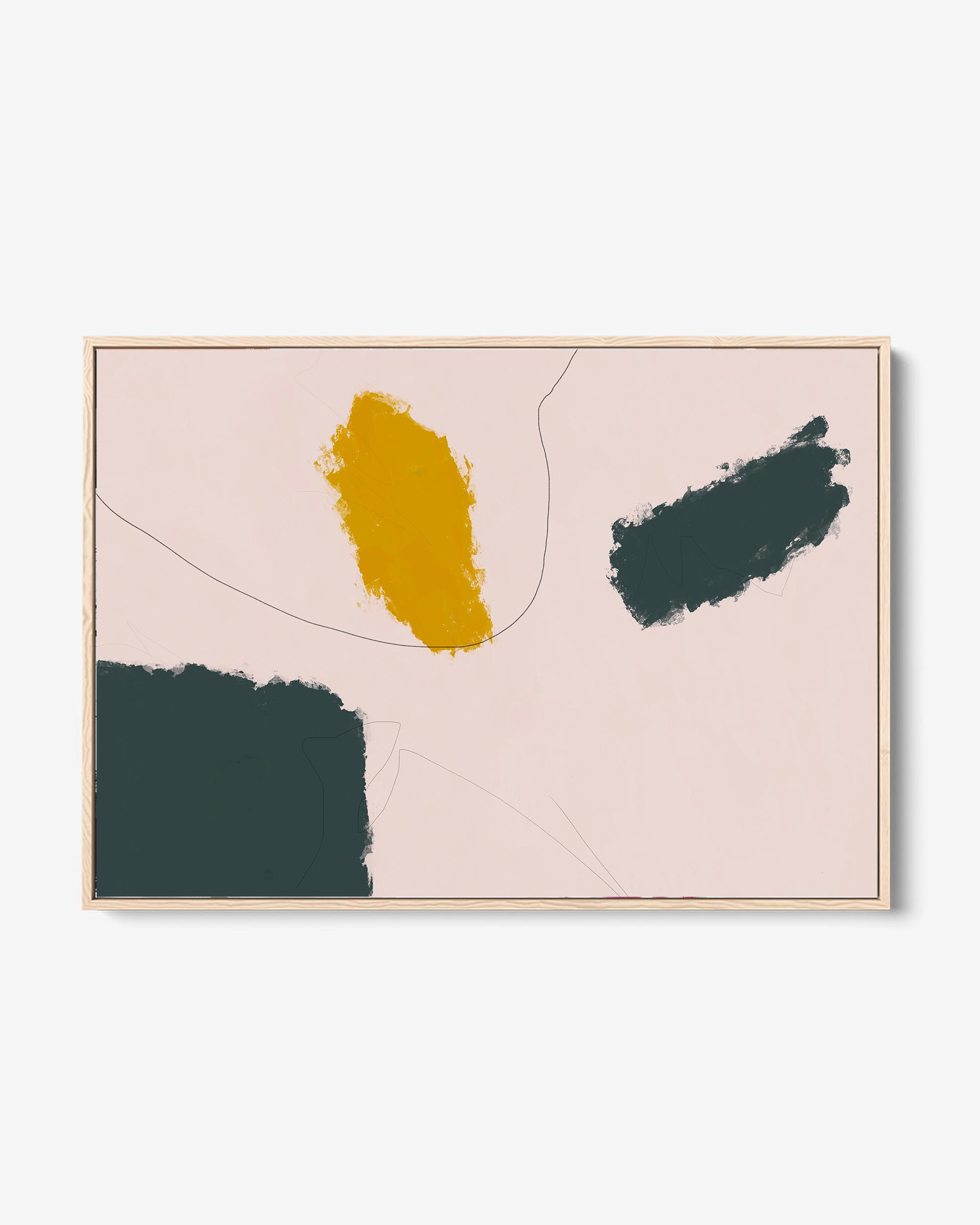 Abstract Lost Lines Framed Canvas