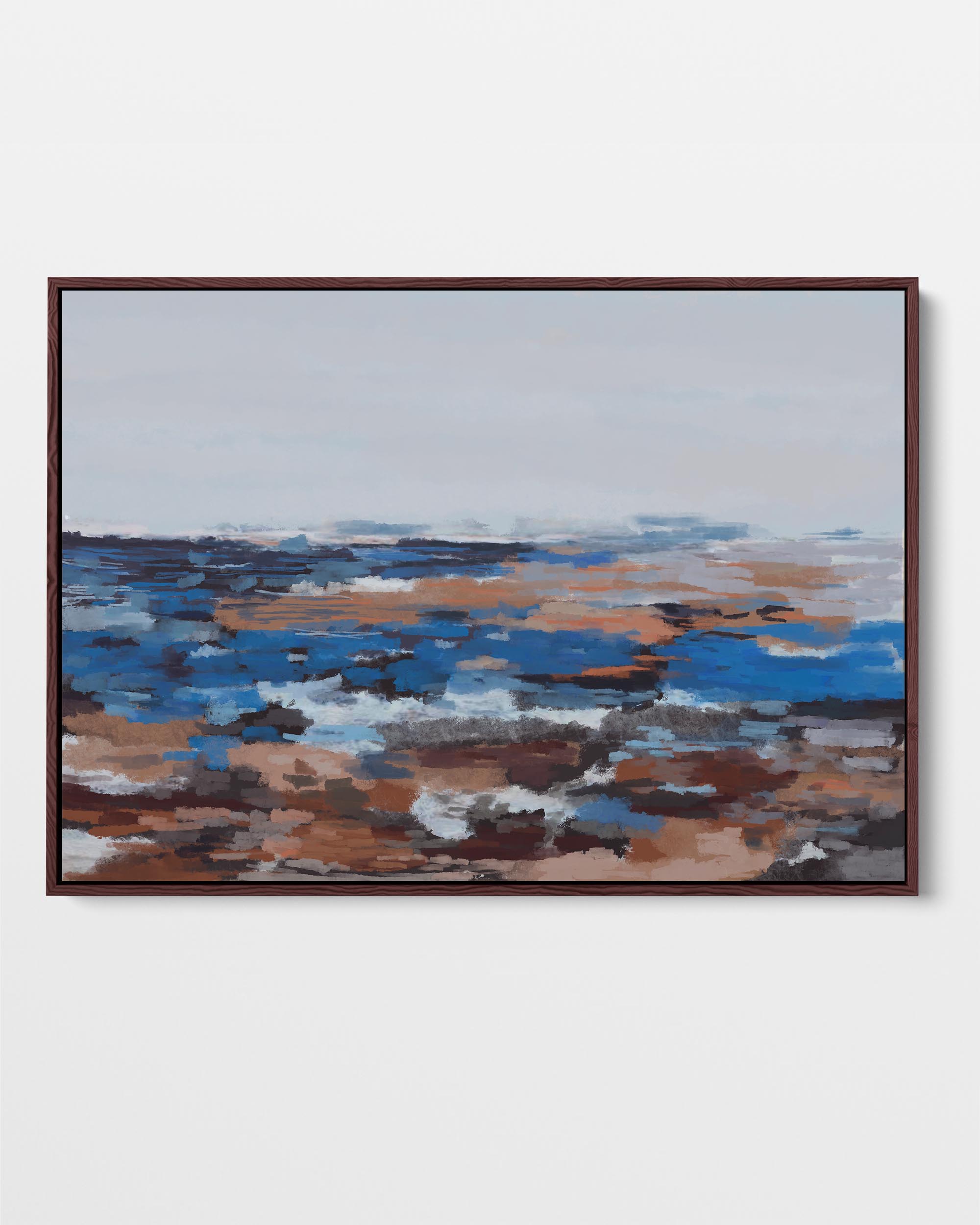 River Landscape Framed Canvas