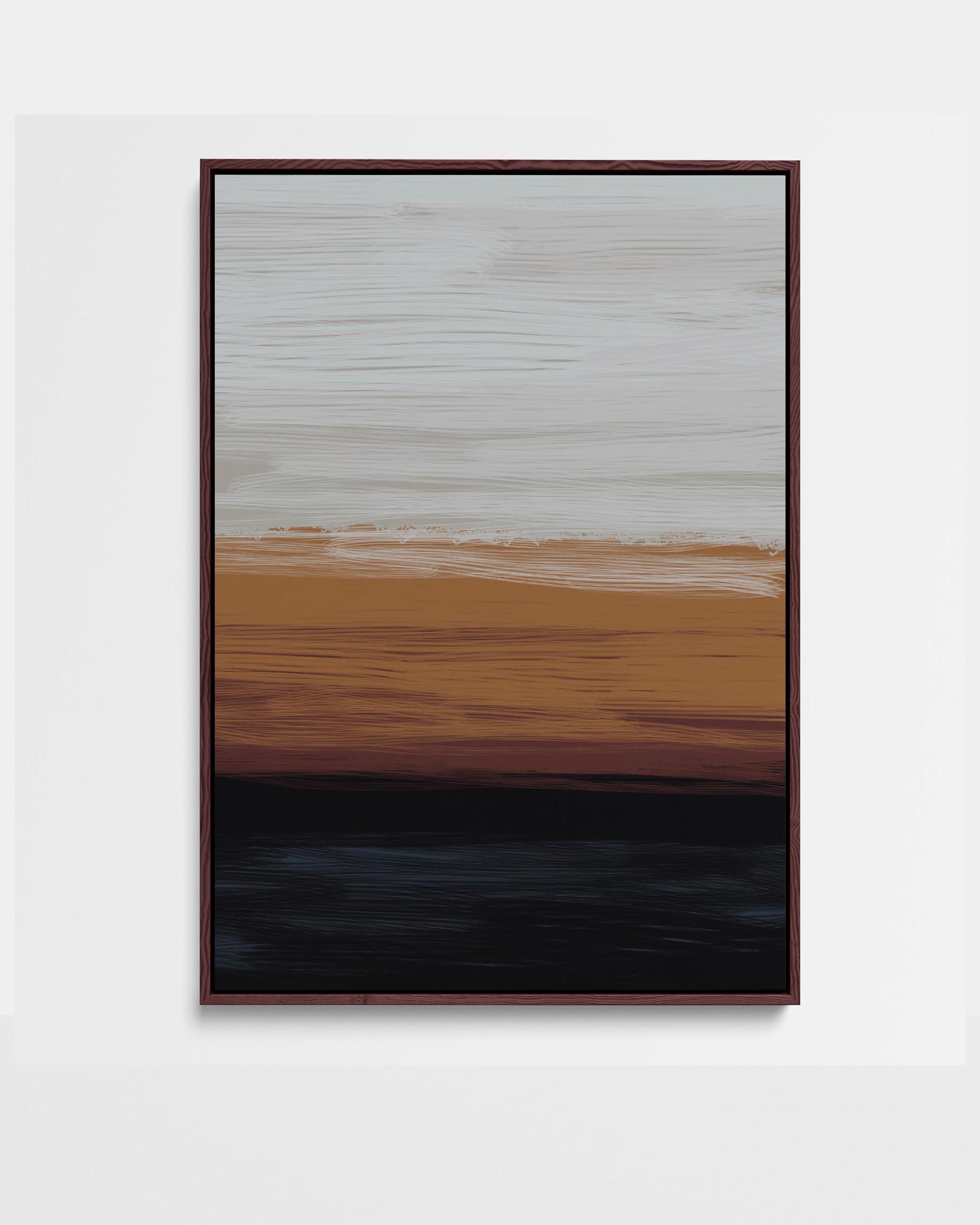 Orange Sunset Framed Canvas