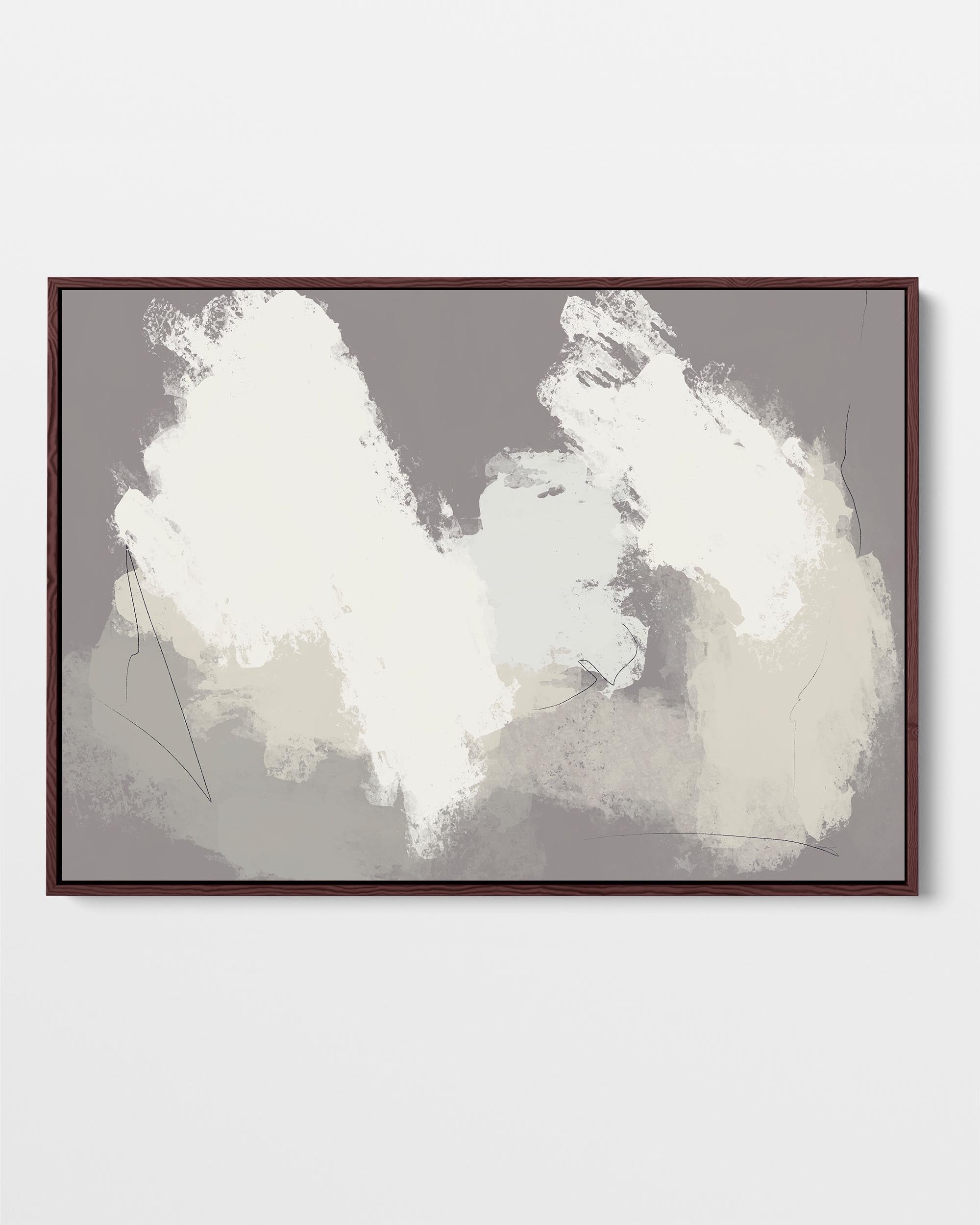 Neutral Notes No4 Framed Canvas