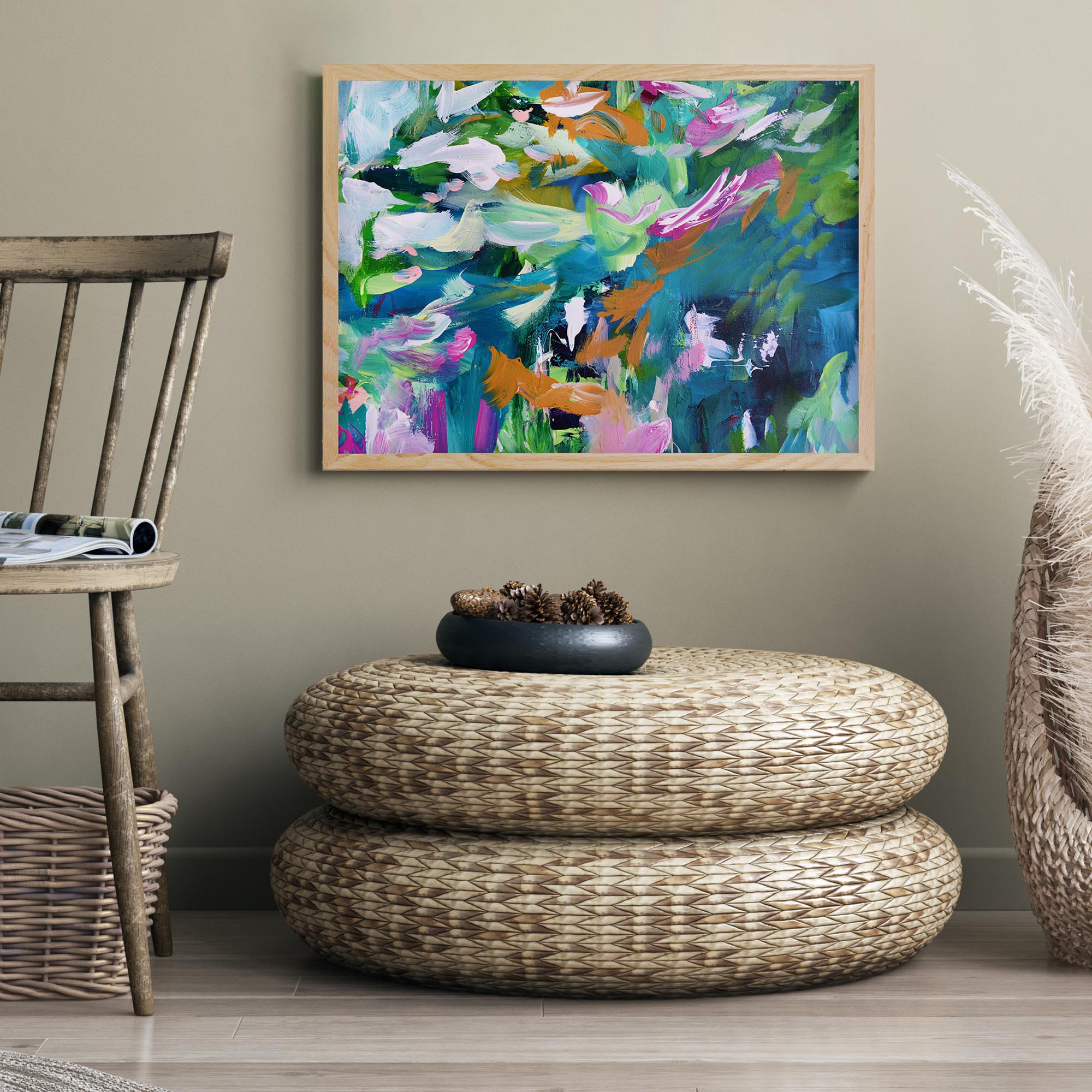 Abstract 147 Framed Art
