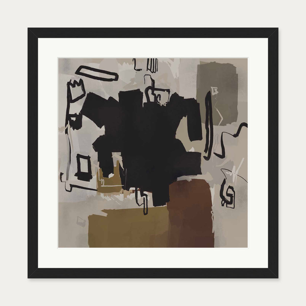 Fables of Kings Art Print — 50 x 50 cm — Black Frame