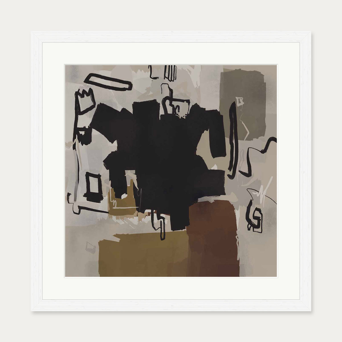 Fables of Kings Art Print — 50 x 50 cm — White Frame