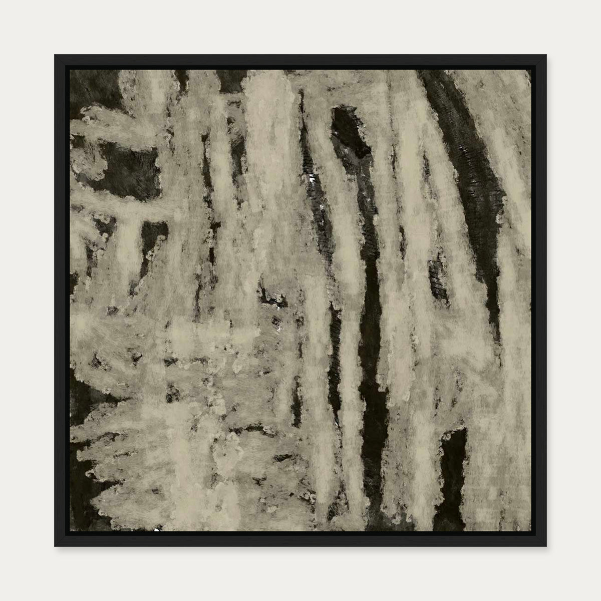 Fading Mist Canvas Art — 50 x 50 cm — Black Frame