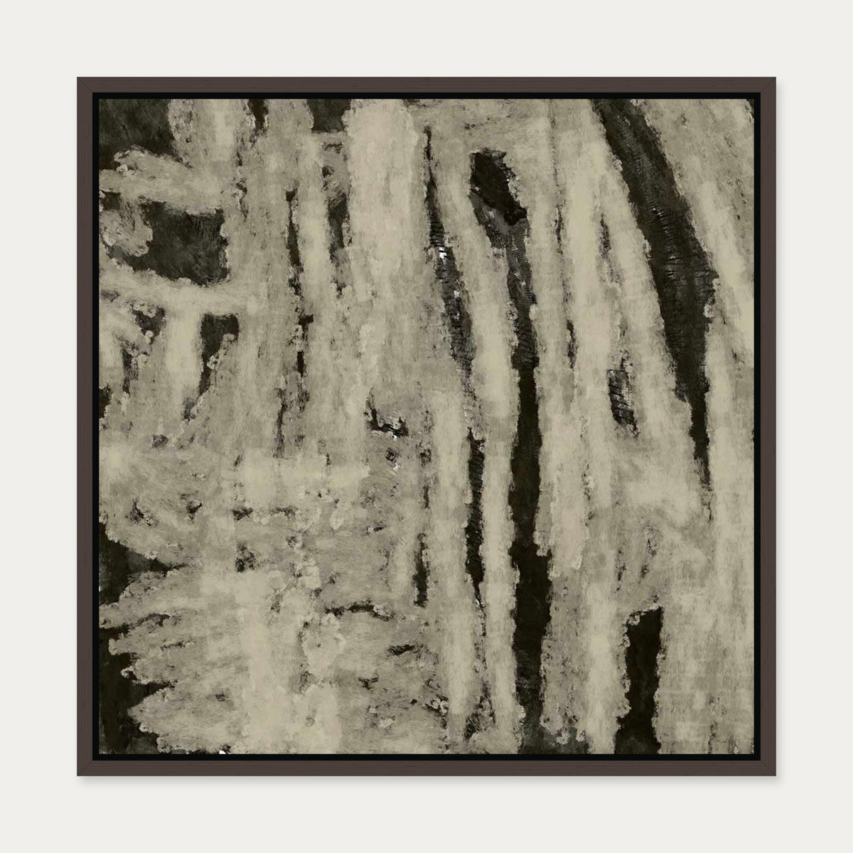 Fading Mist Canvas Art — 50 x 50 cm — Brown Frame