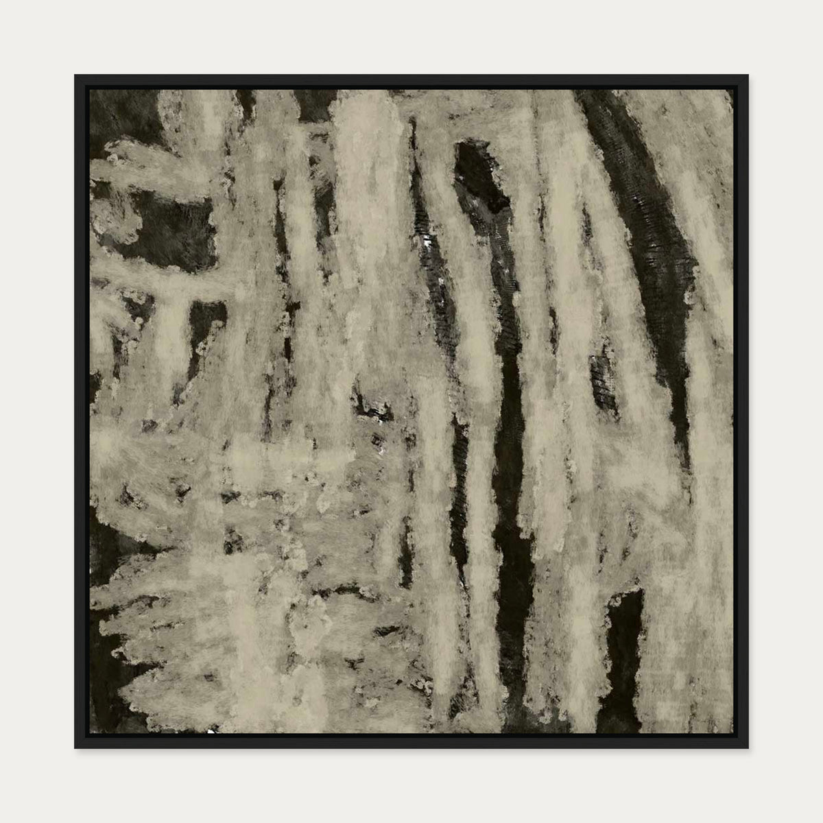 Fading Mist Canvas Art — 70 x 70 cm — Black Frame