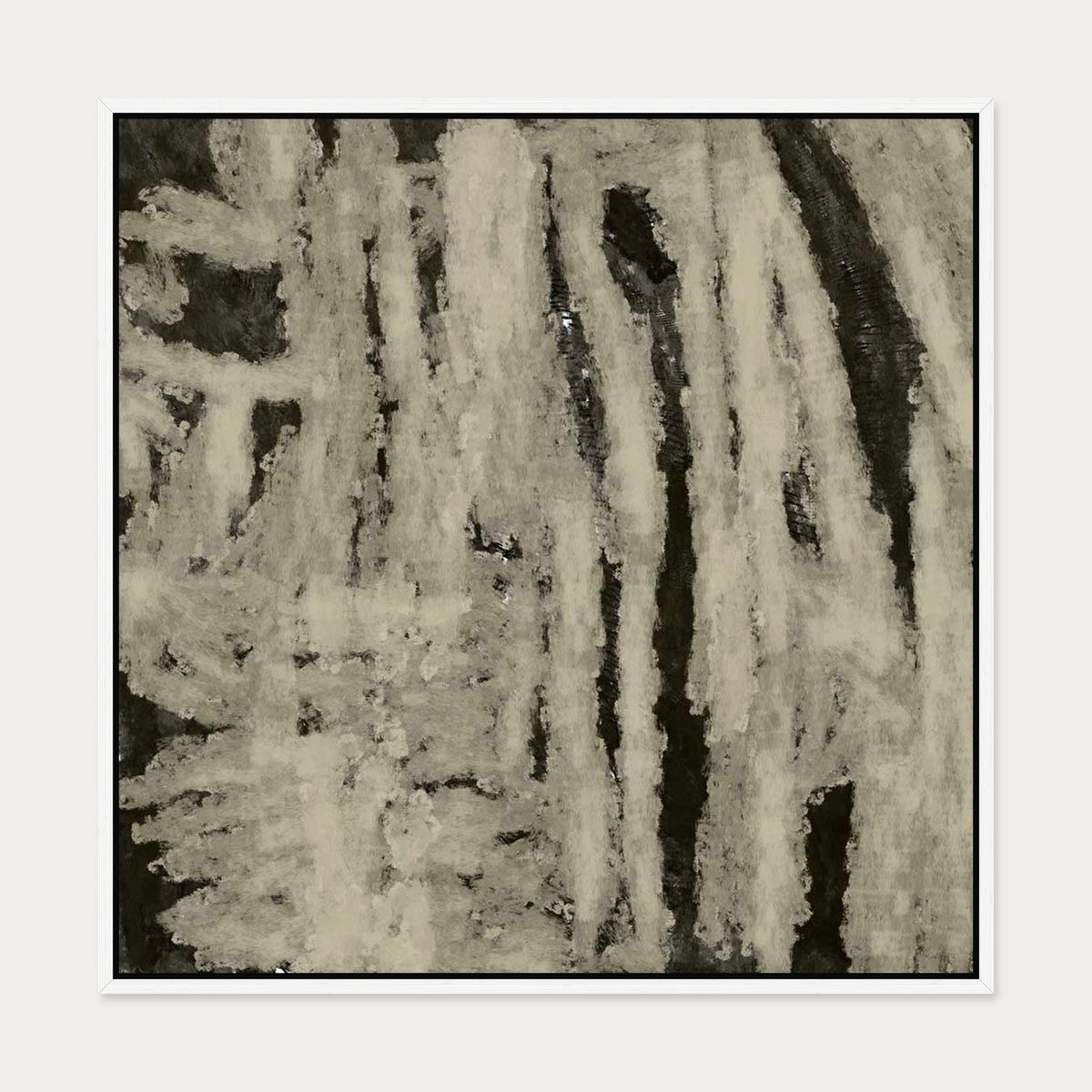Fading Mist Canvas Art — 70 x 70 cm — White Frame