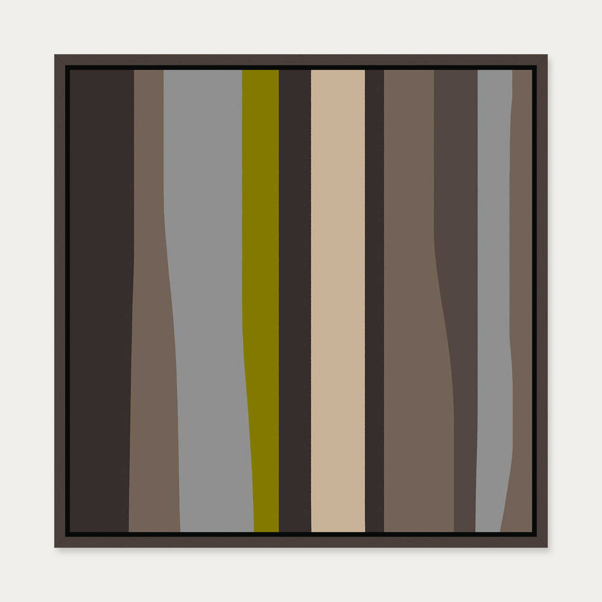 Falling For You Canvas Art — 50 x 50 cm — Brown Frame