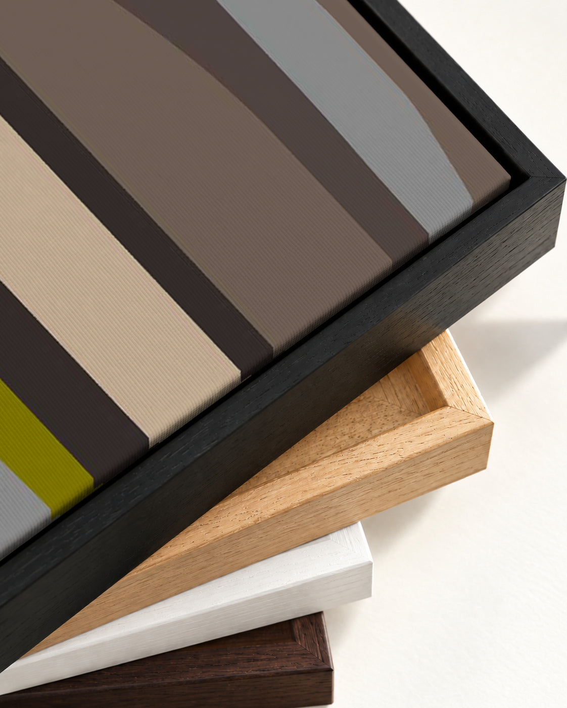Falling For You Canvas Art — framed canvas corner and wrapped canvas detail