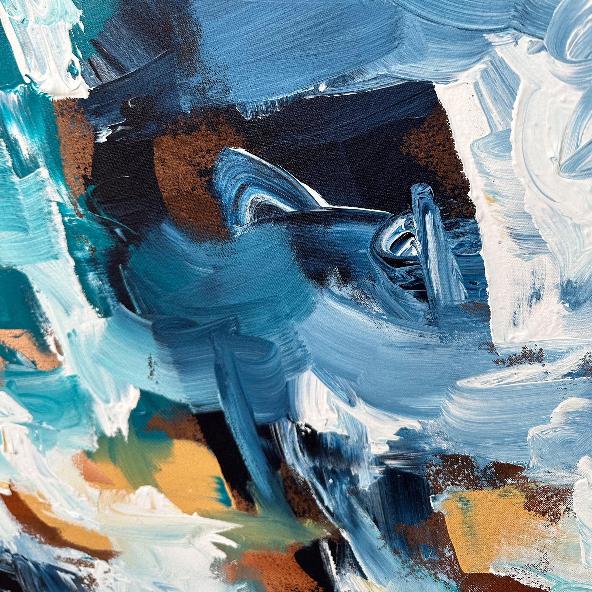 Finding A Connection - Original Painting-Abstract House