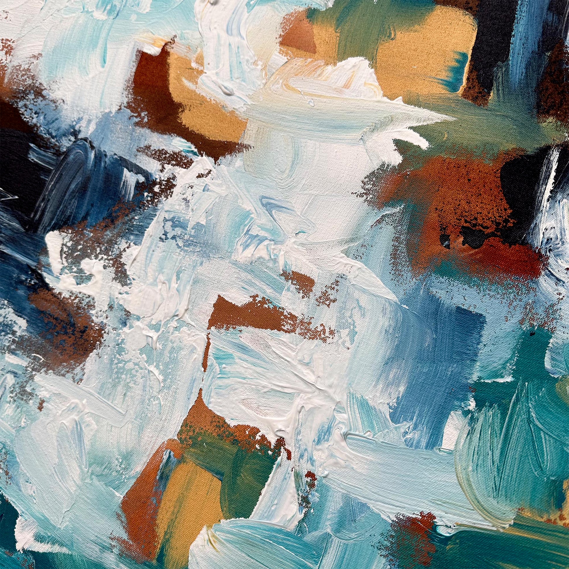 Finding A Connection - Original Painting-Abstract House