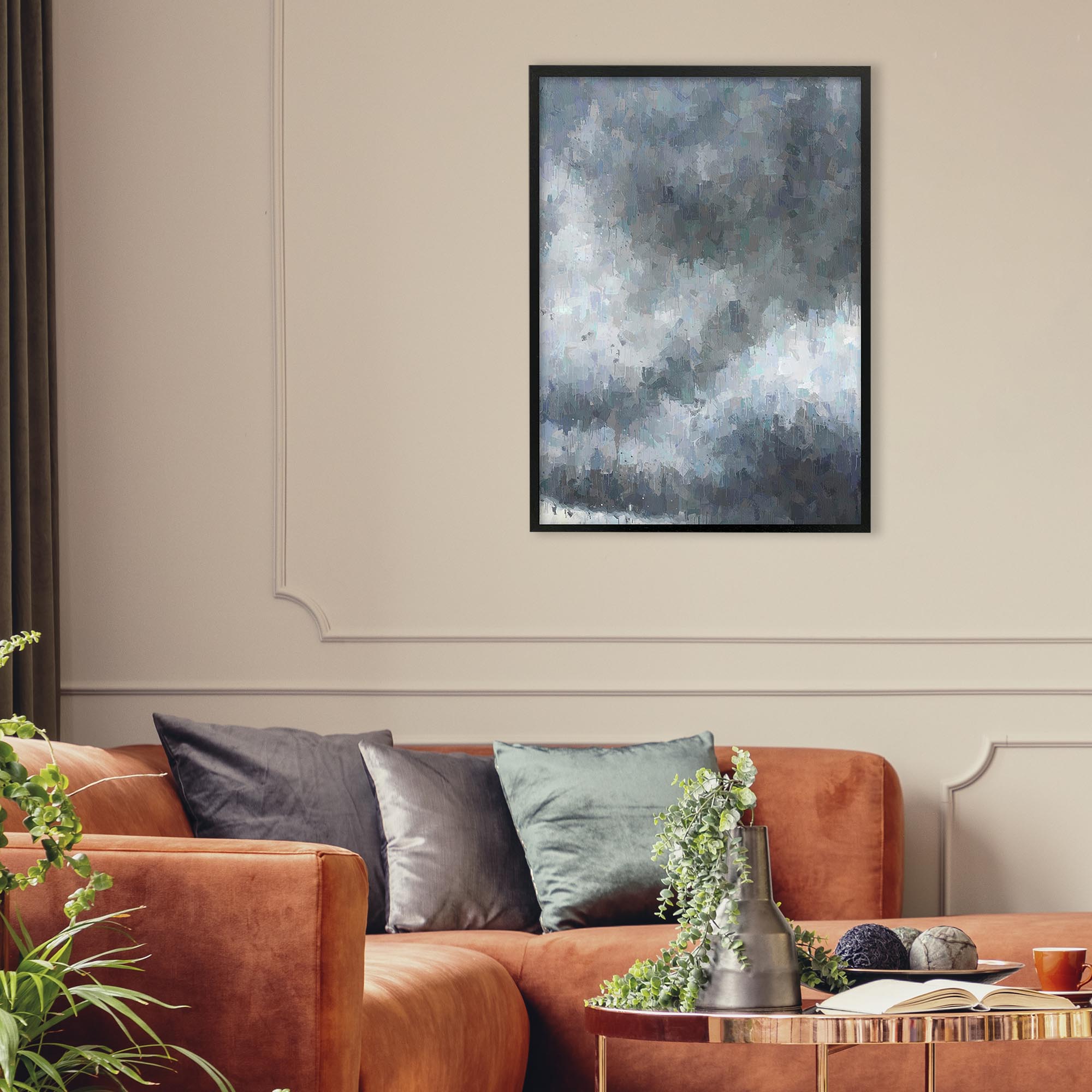 Birds On Grey Skies Framed Art