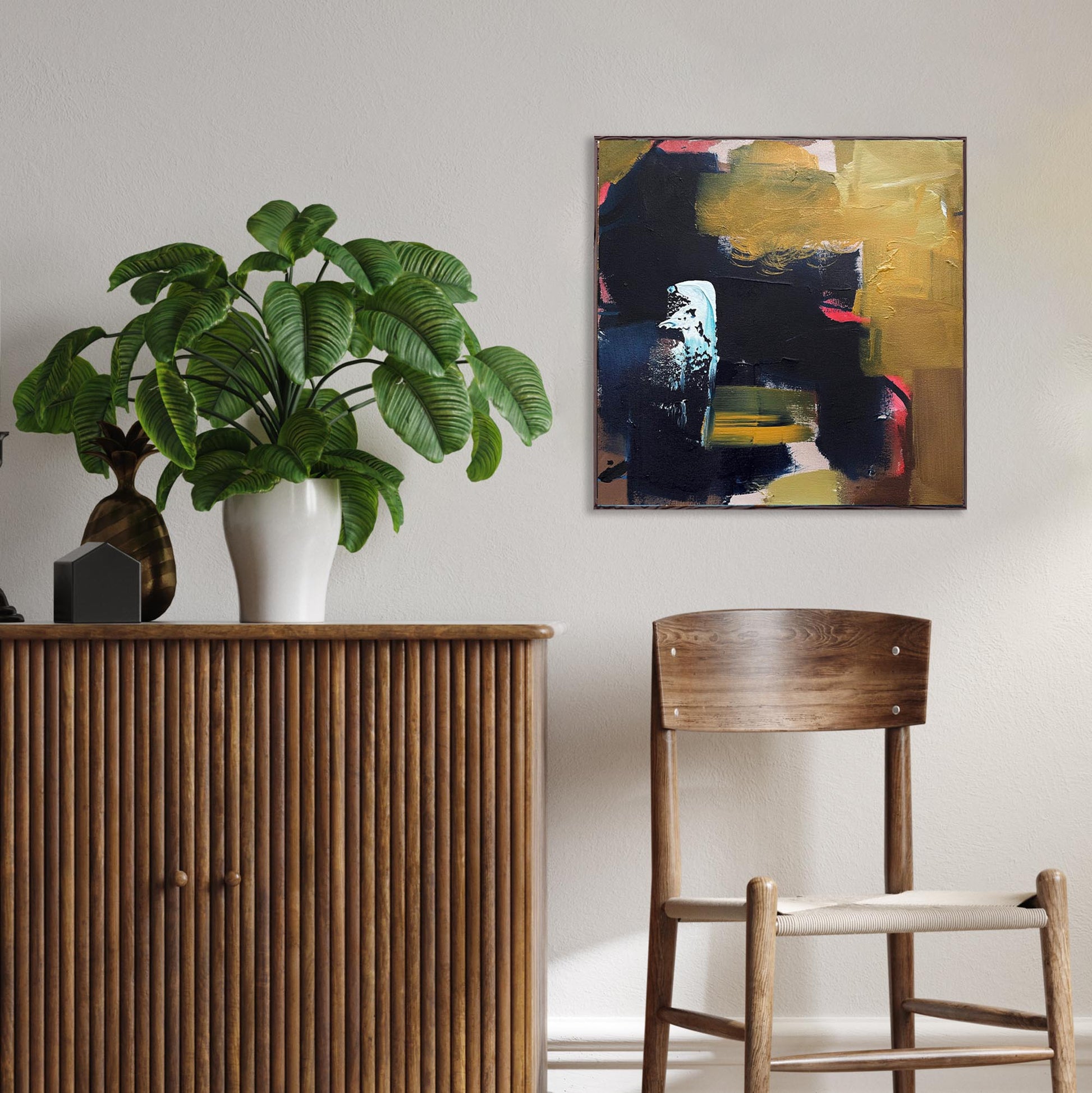 Summit 2 - Original Painting-Abstract House