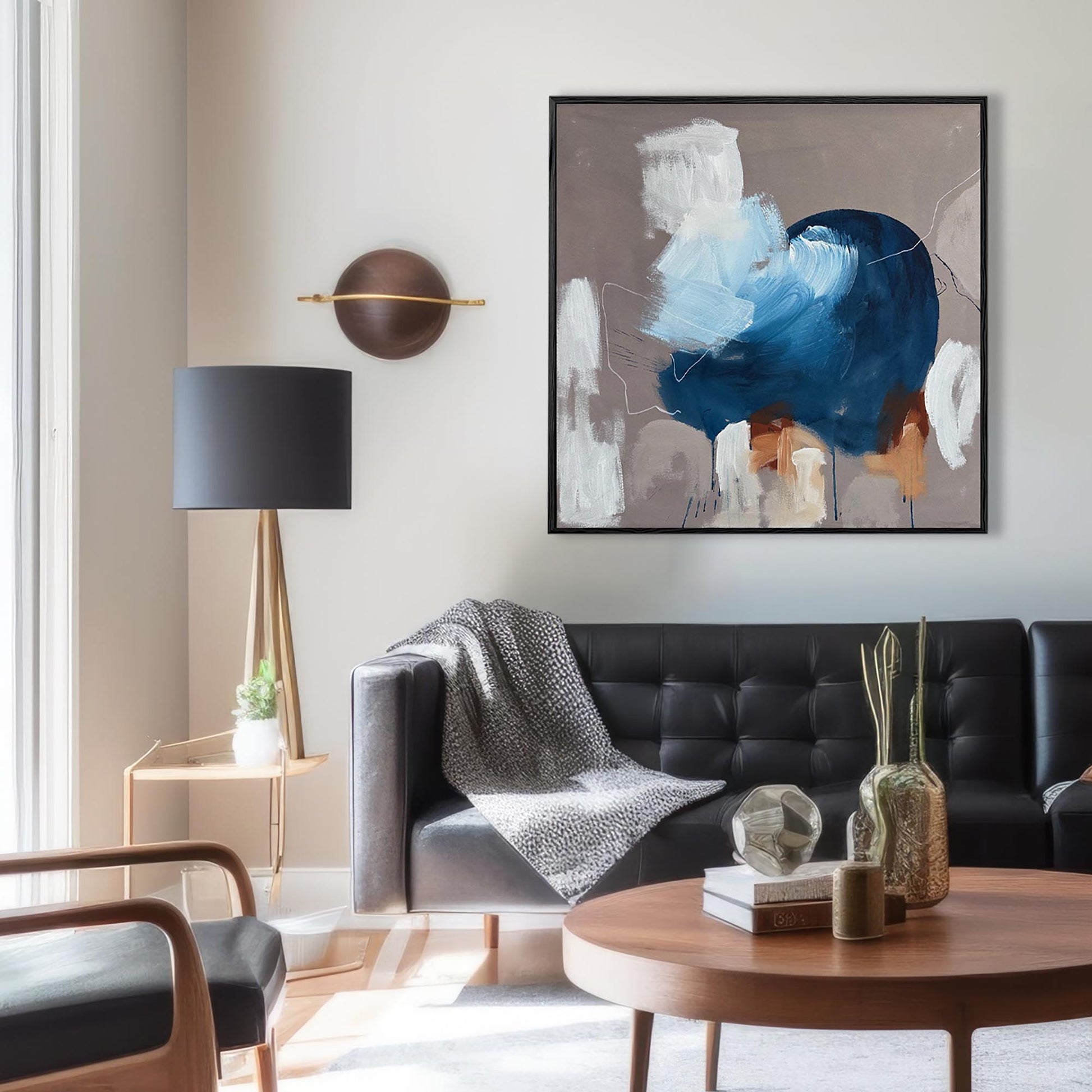 Further Down The Line - Original Painting-Abstract House