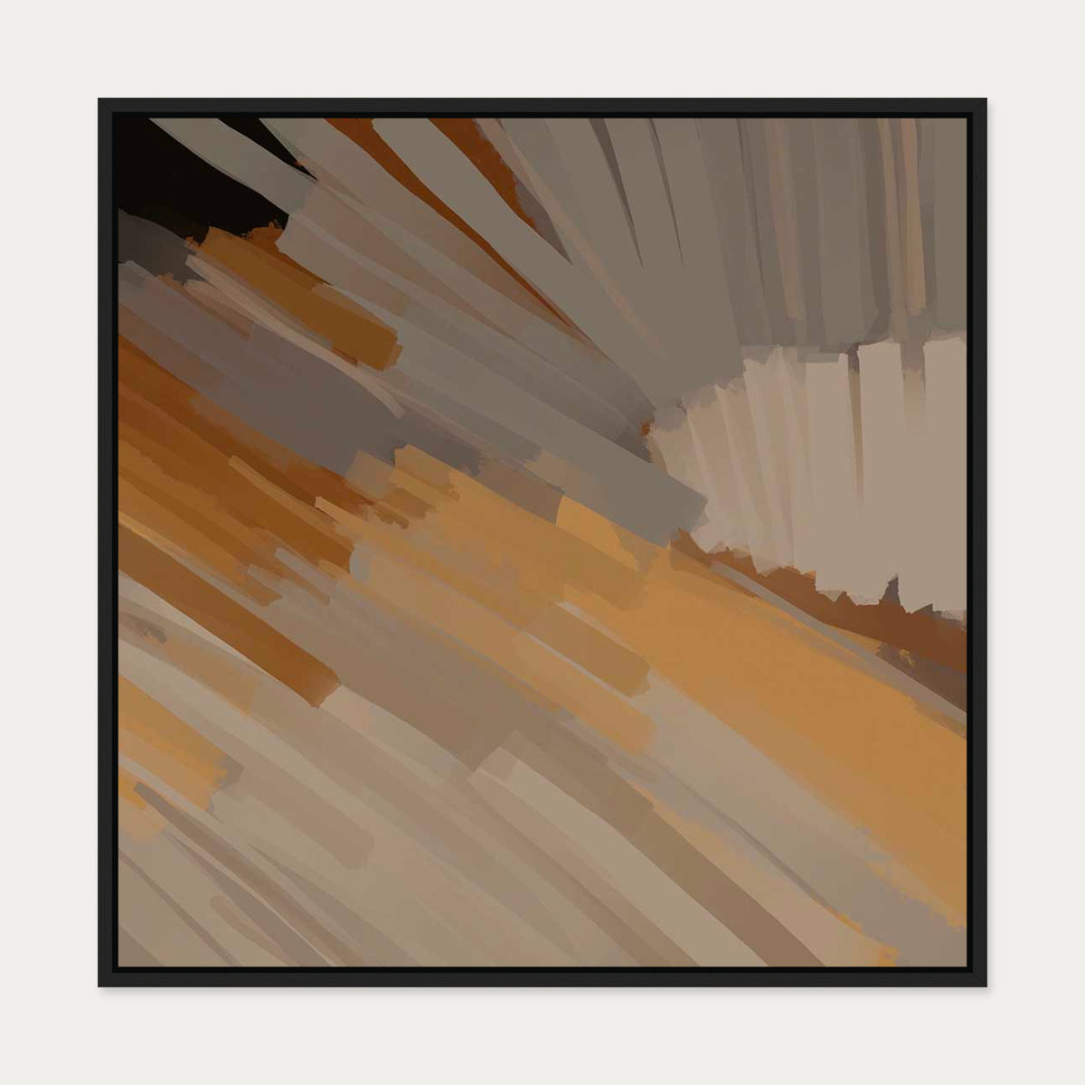 Fireworks I Canvas Art — 70 x 70 cm — Black Frame
