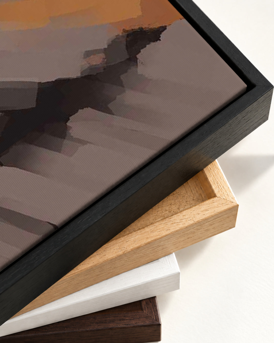 Fireworks II Canvas Art — framed canvas corner and wrapped canvas detail