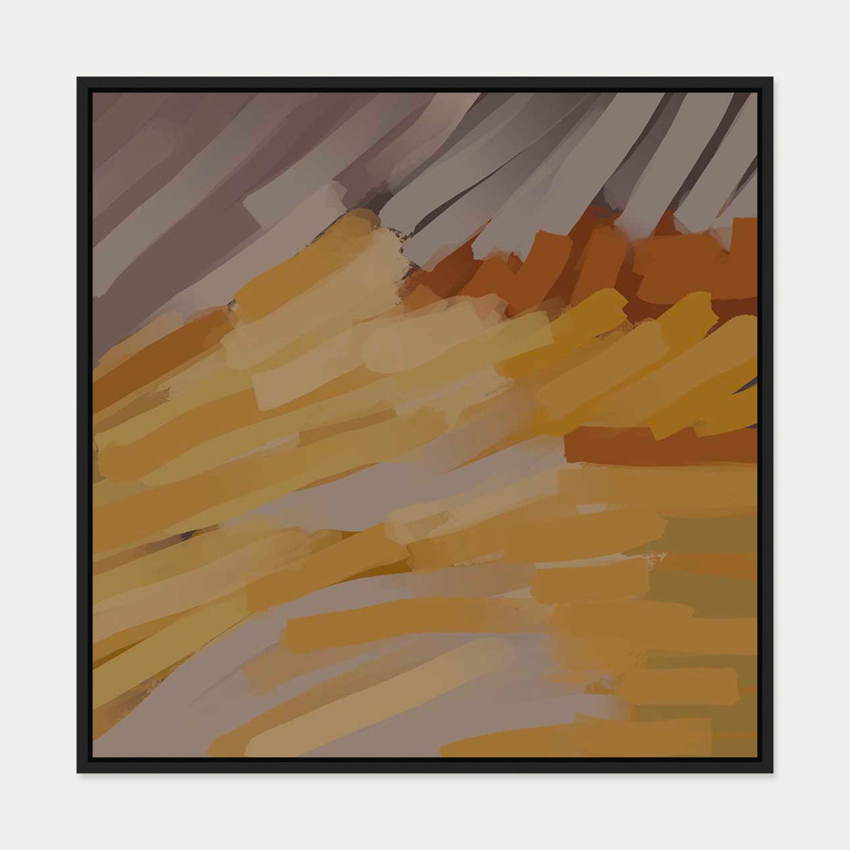 Fireworks III Canvas Art — 70 x 70 cm — Black Frame
