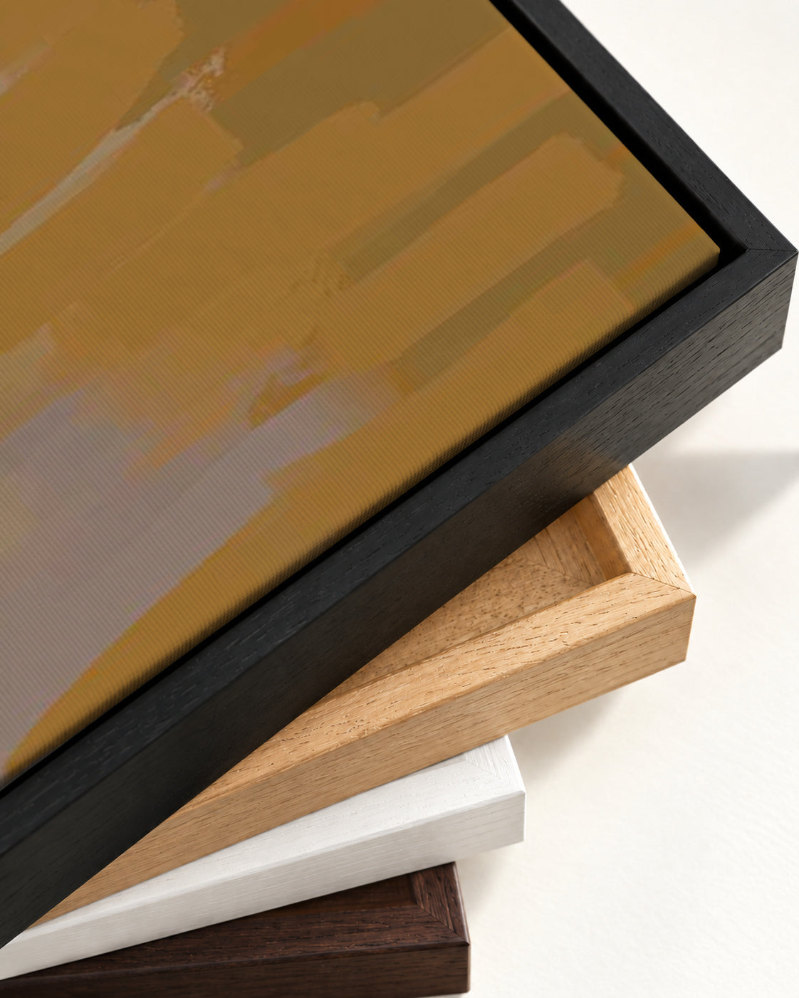 Fireworks III Canvas Art — framed canvas corner and wrapped canvas detail